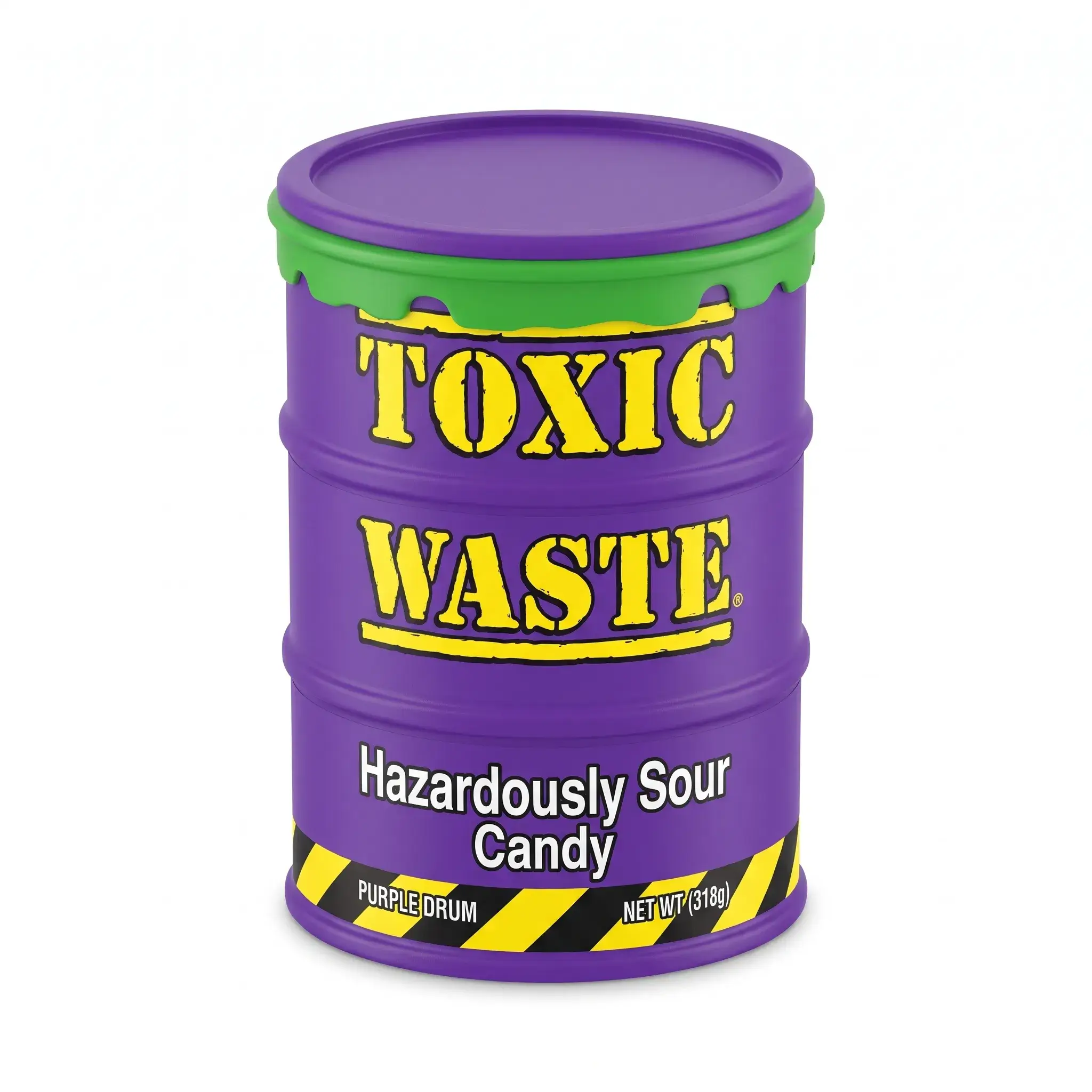 Toxic Waste Hazardously Sour Candy Purple Drum