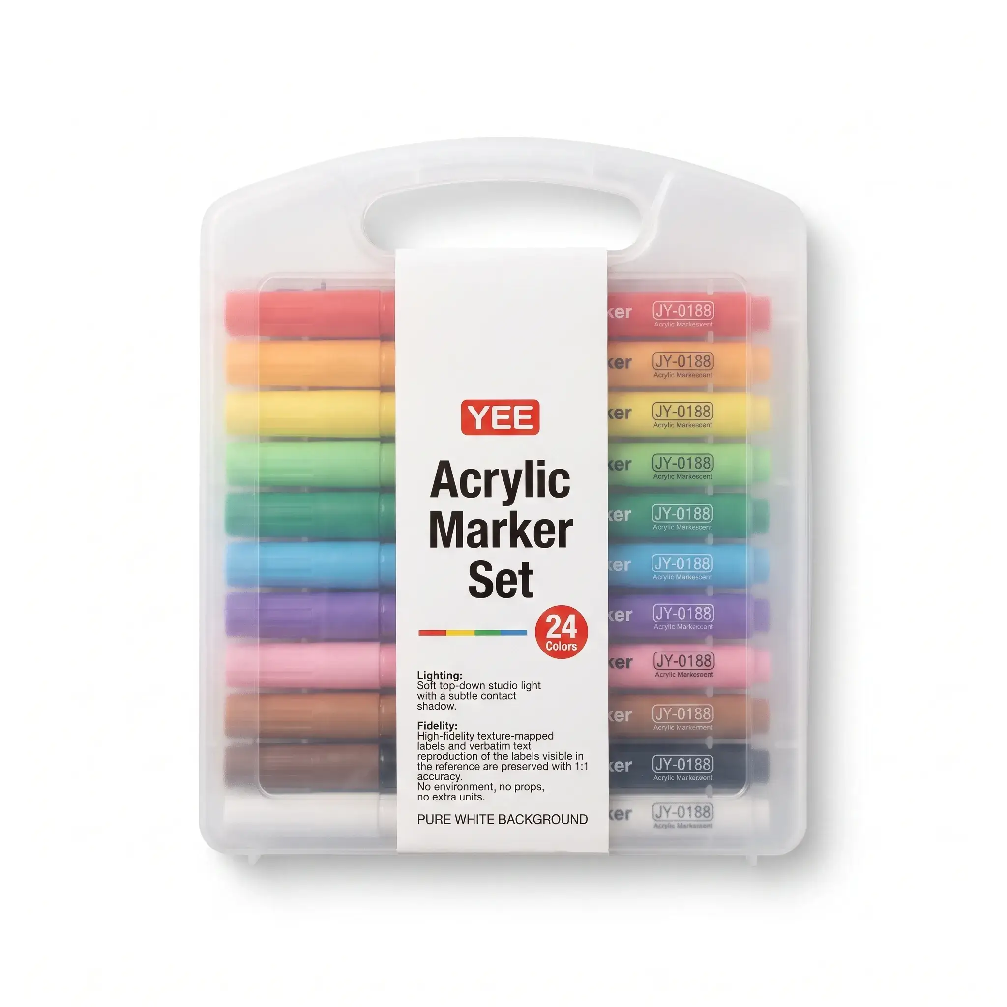 YEE Acrylic Marker Set - 24 Colors (JY-0188)