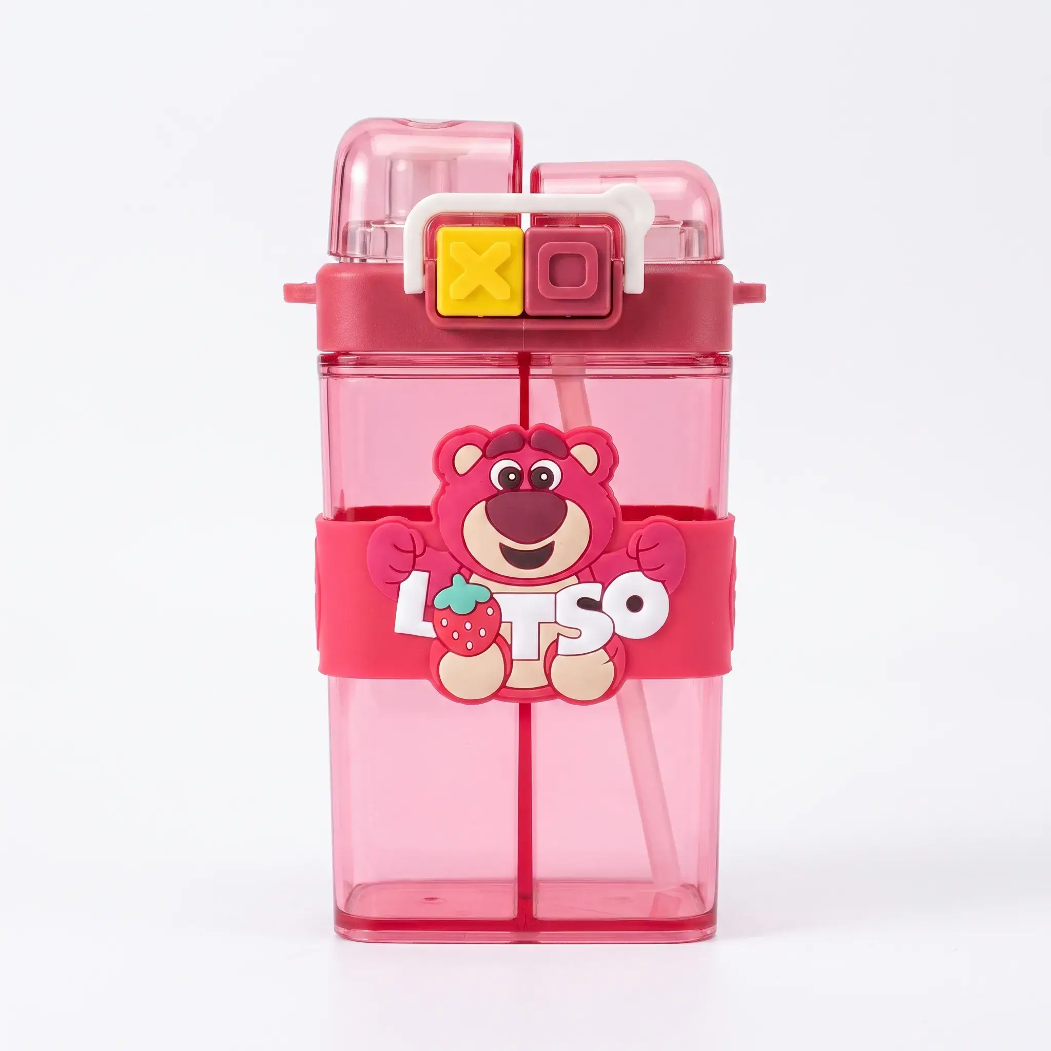 Lotso Dual-Compartment Water Bottle with Straw (6 pcs)