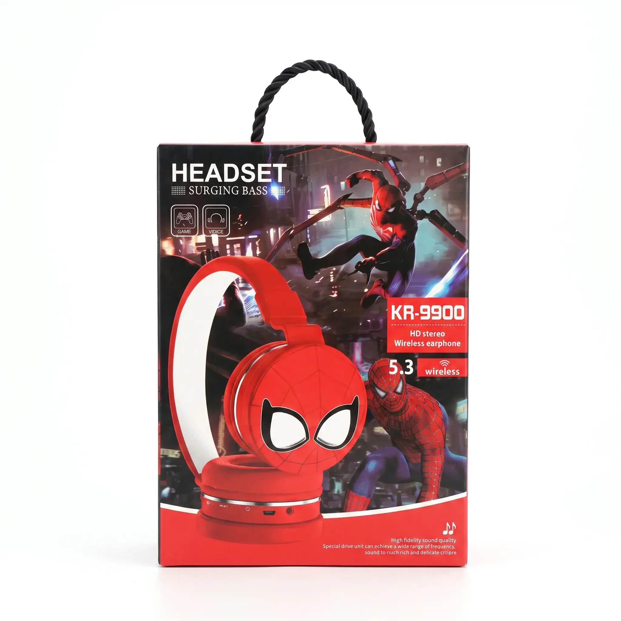 Spider-Man KR-9900 Wireless HD Stereo Headset (3 pcs)