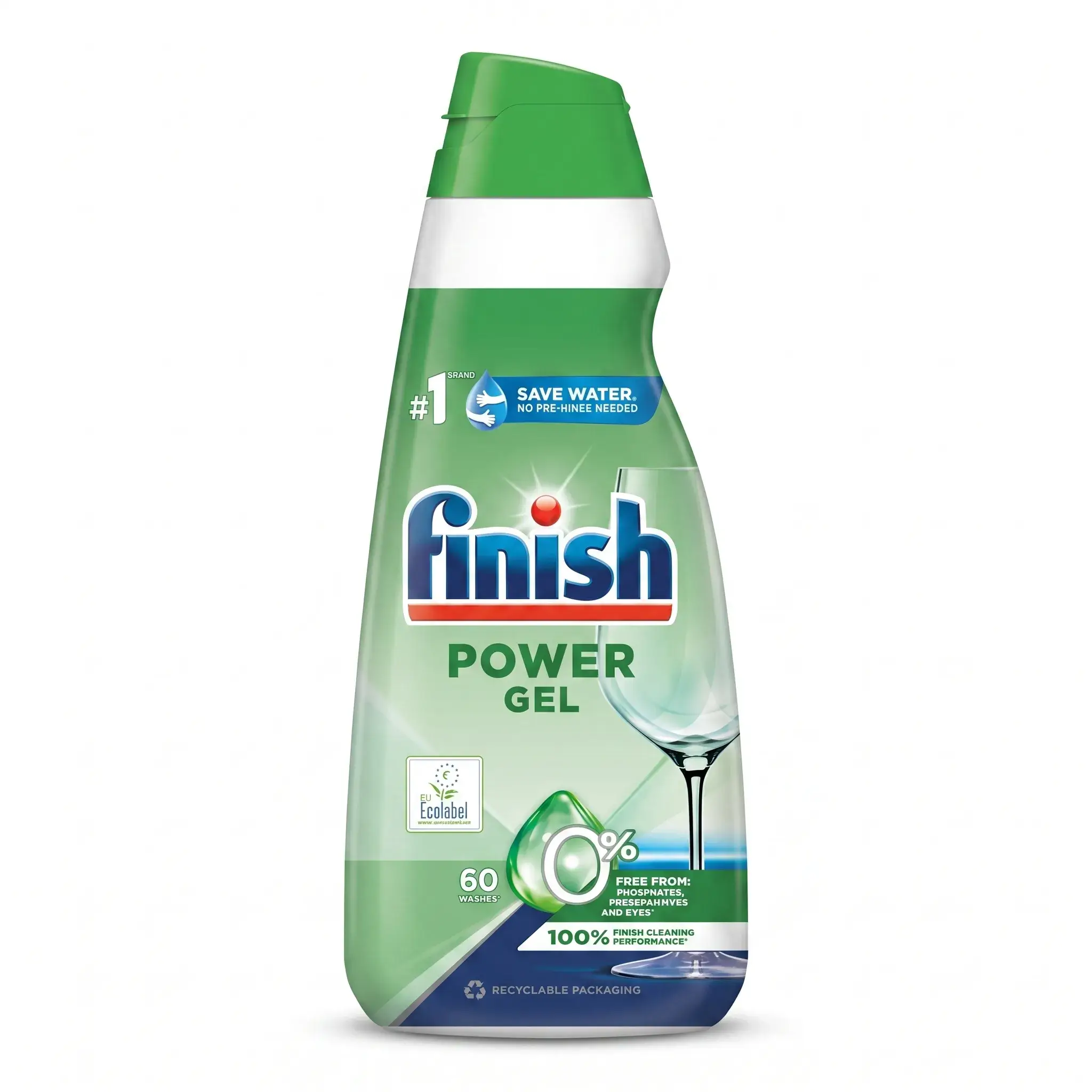 Finish Power Gel 0% Dishwasher Detergent