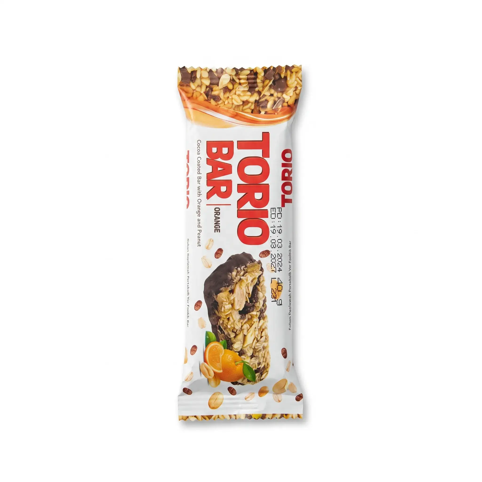 Torio Bar Orange Cocoa Coated with Peanut