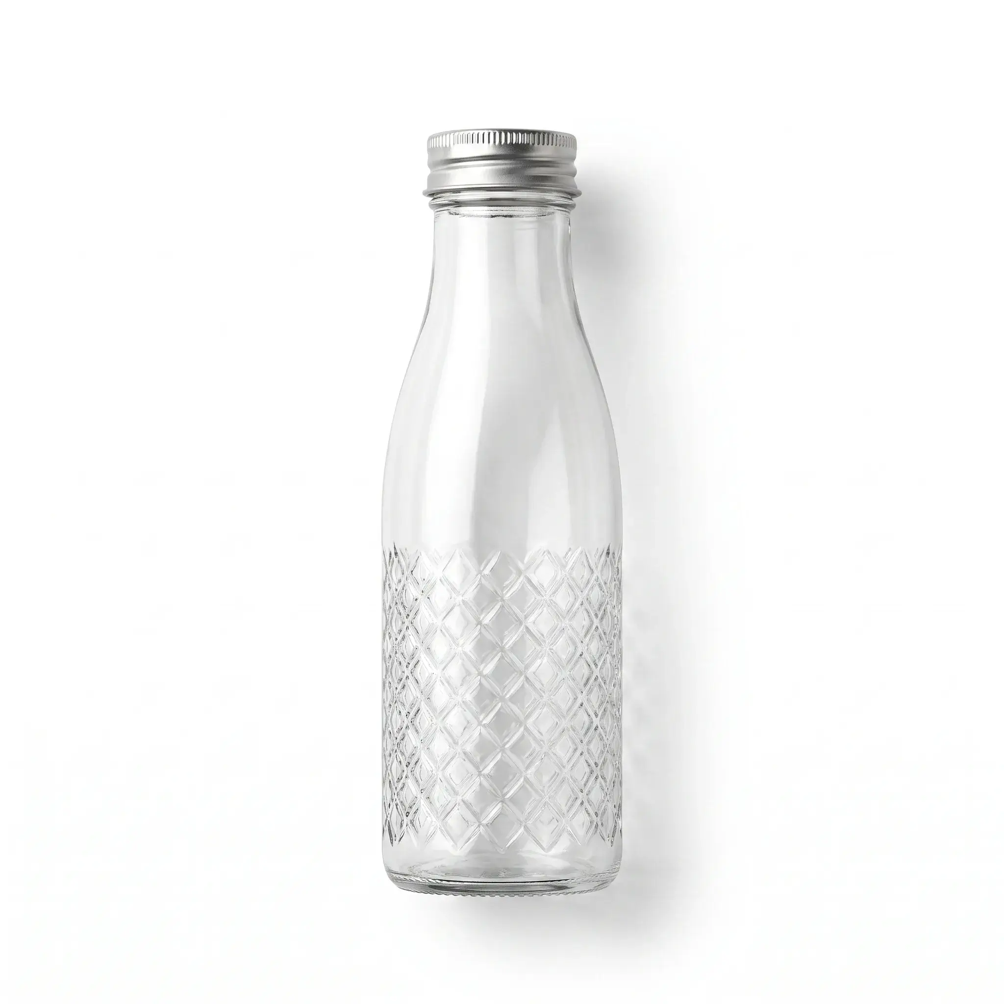 Glass Water Bottle with Metal Cap