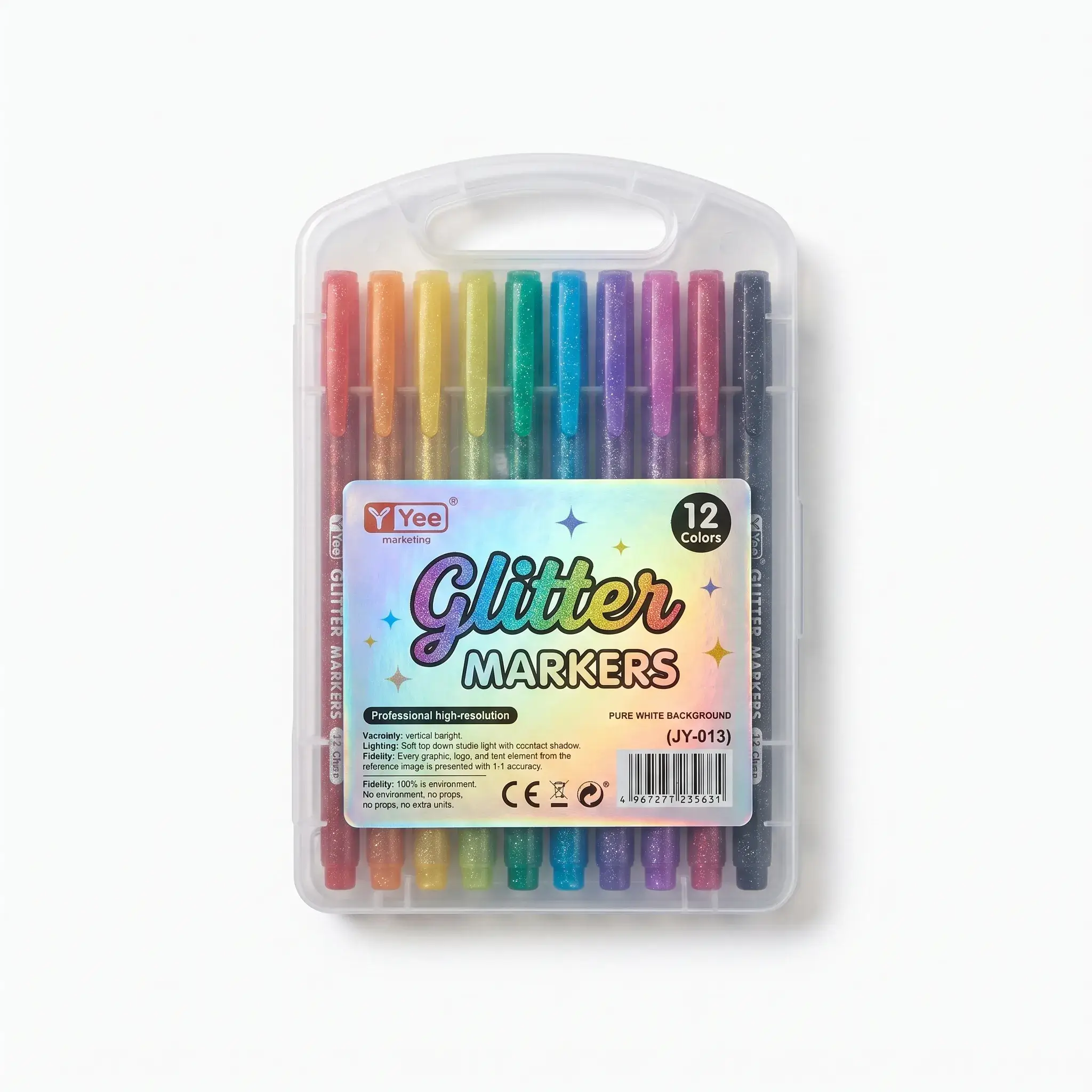 Yee Glitter Markers 12 Colors (JY-013)