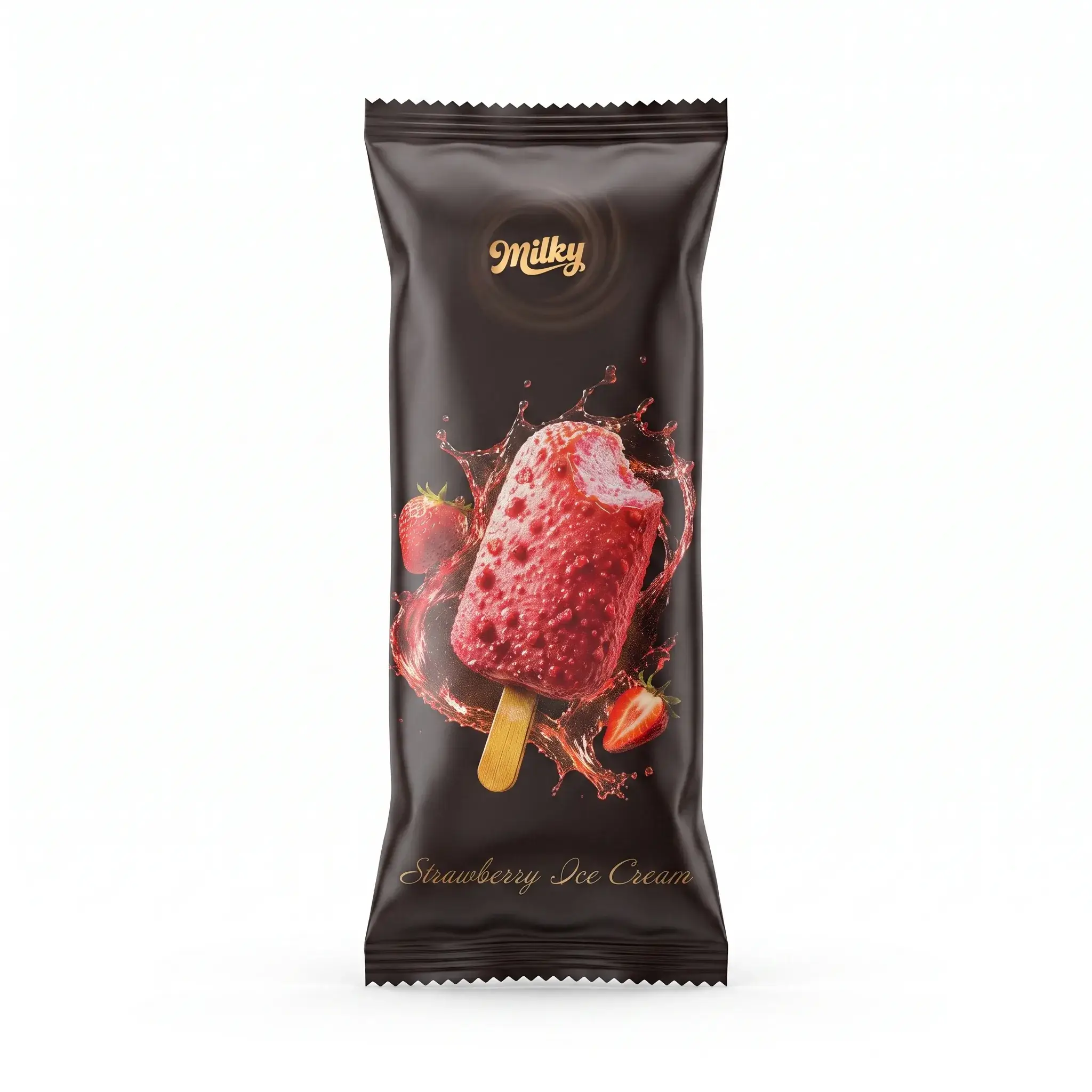 Milky Strawberry Ice Cream Bar (24 pcs)