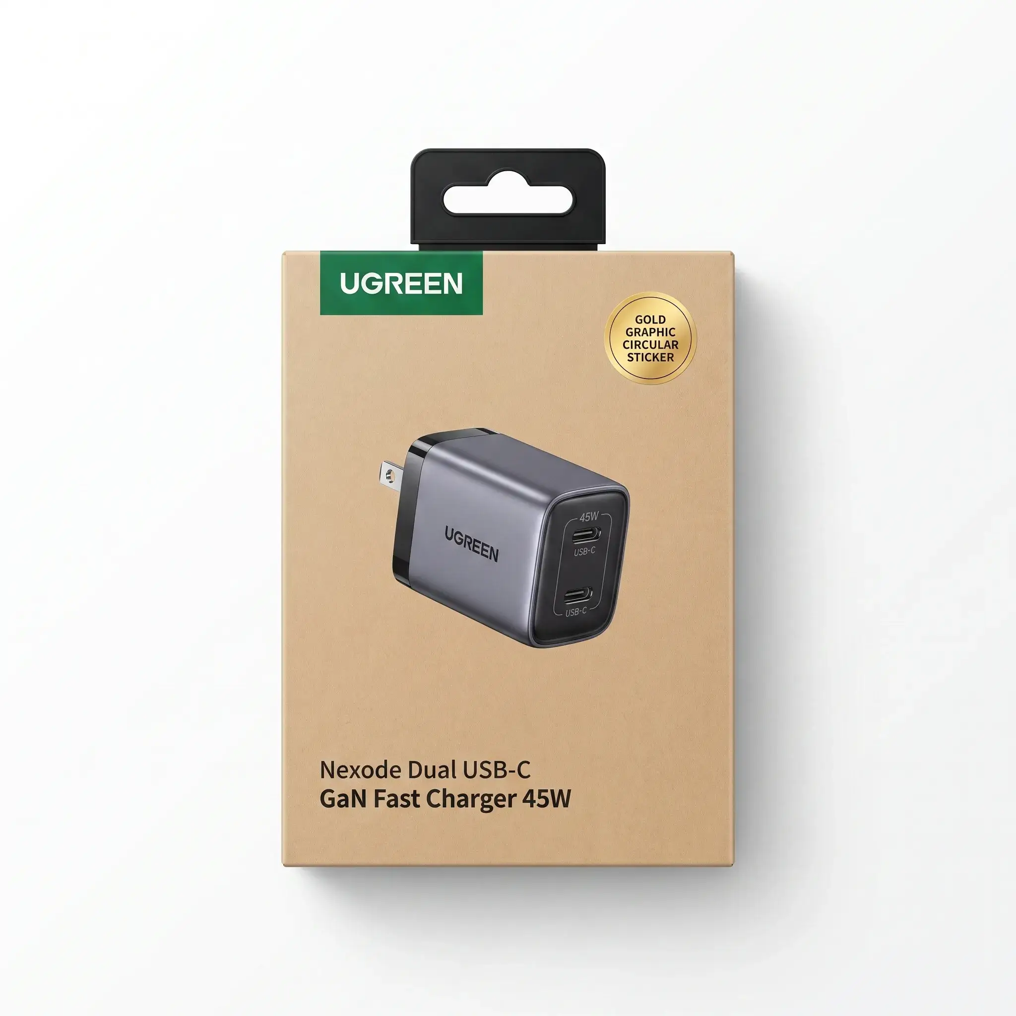 UGREEN Nexode Dual USB-C GaN Fast Charger 45W