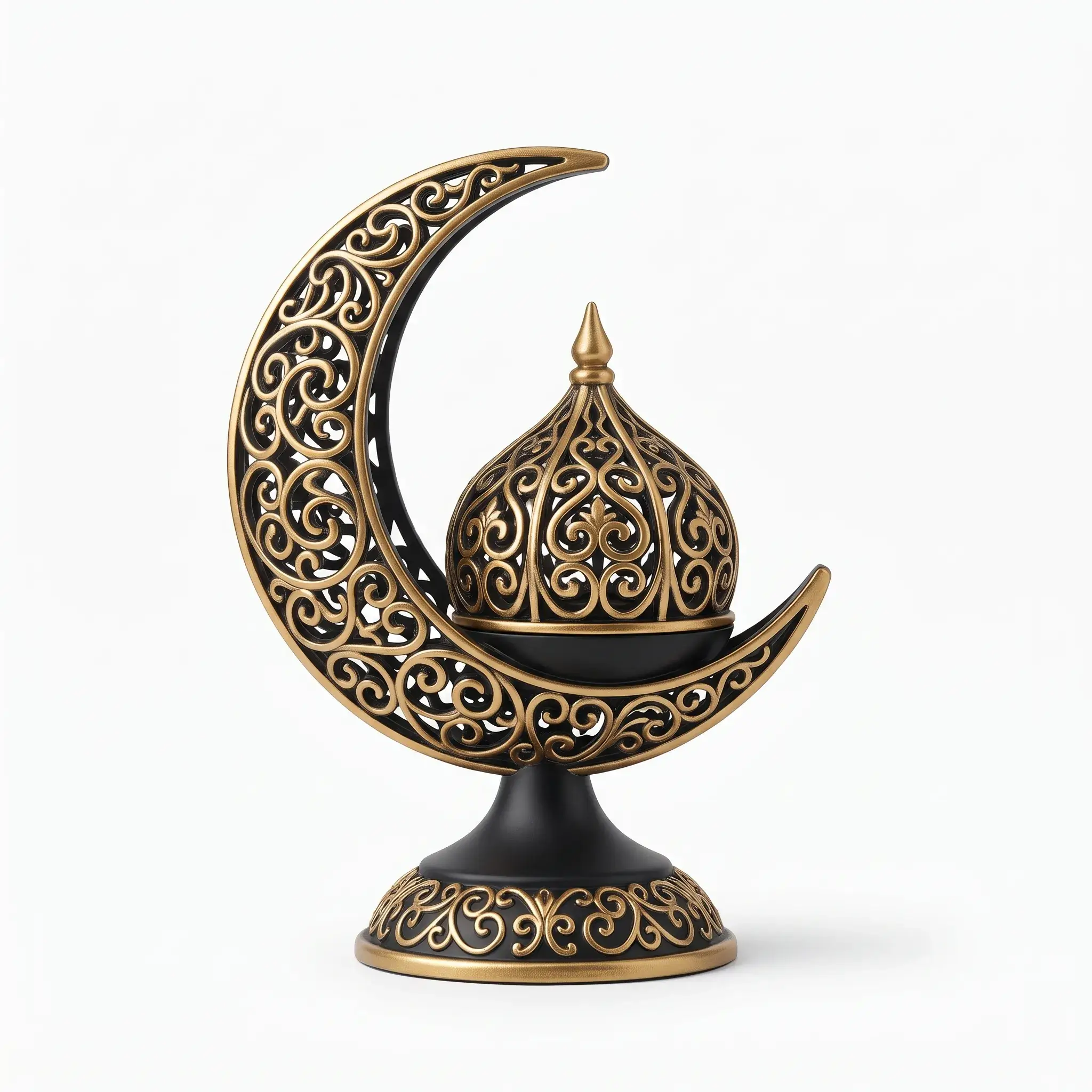 Crescent Moon and Dome Decorative Incense Burner