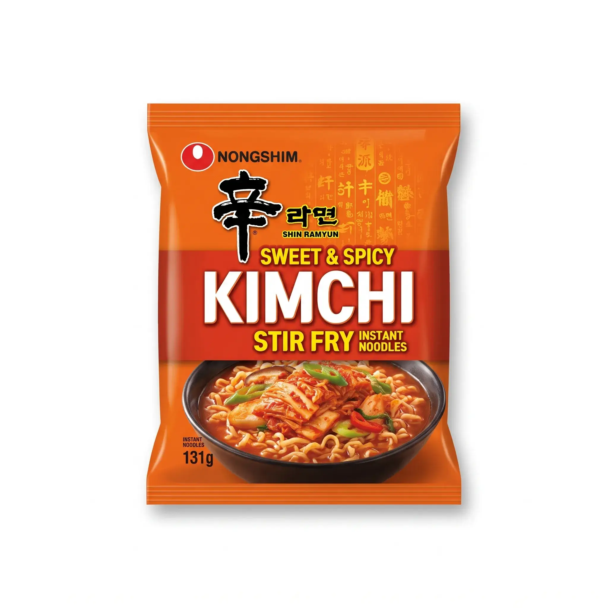 Nongshim Shin Ramyun Sweet & Spicy Kimchi Stir Fry Instant Noodles 131g