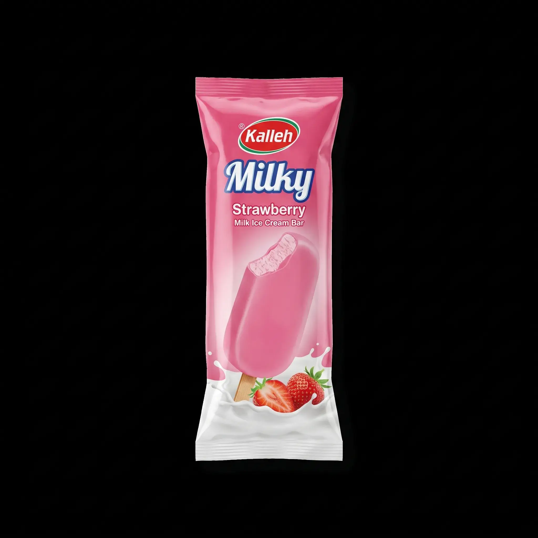 Kalleh Milky Strawberry Milk Ice Cream Bar