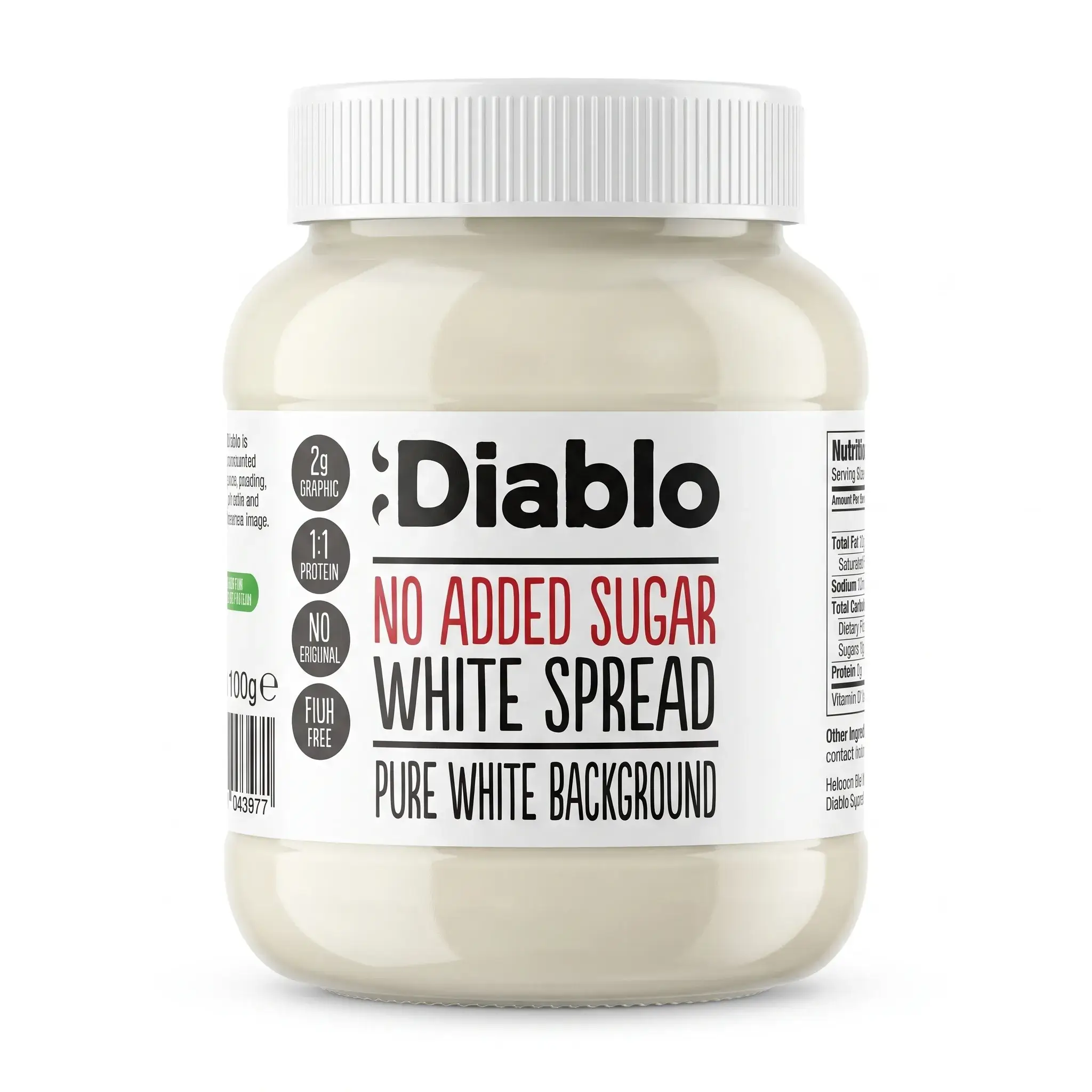 Diablo No Added Sugar White Spread