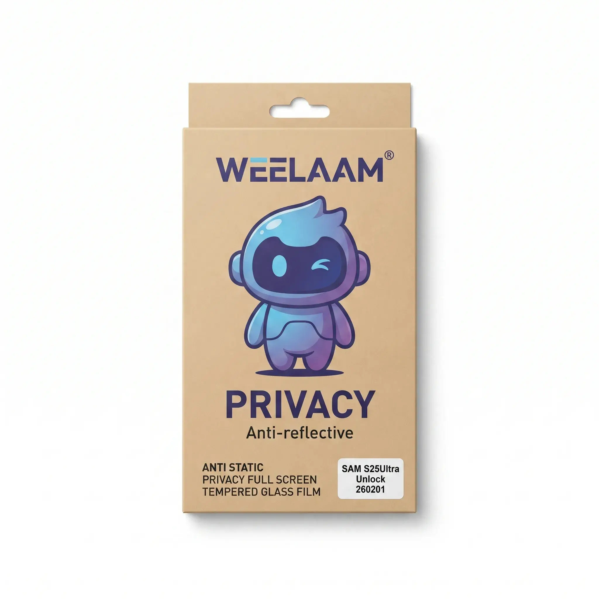 Weelaam Anti-Static Privacy Full Screen Tempered Glass Film for Samsung Galaxy S25 Ultra