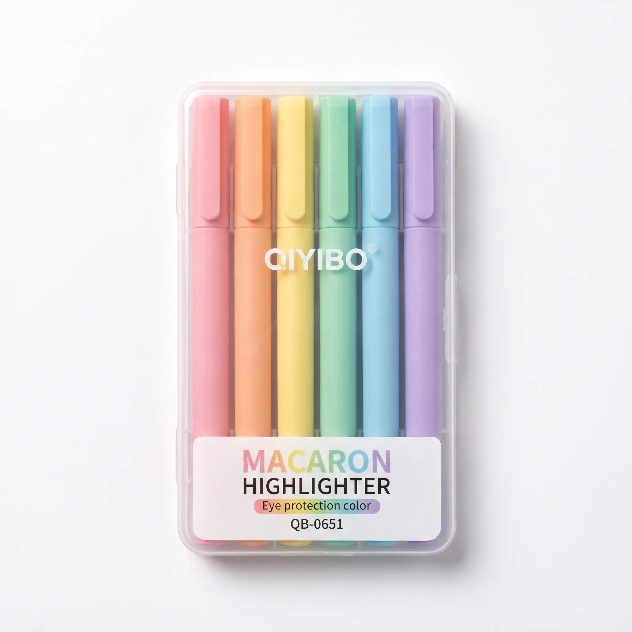 Qiyibo Macaron Highlighter Set - 6 Colors (QB-0651)
