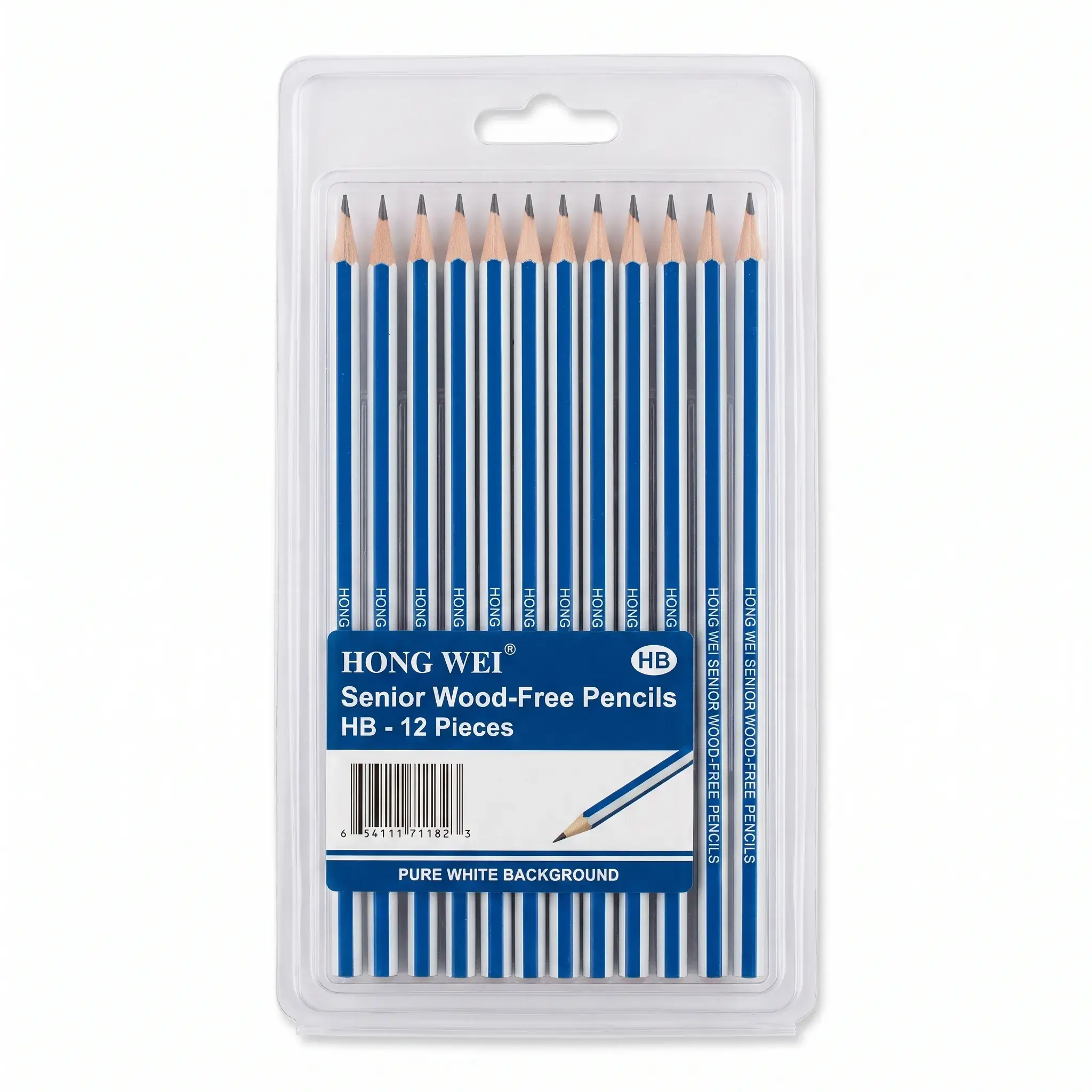 Hong Wei Senior Wood-Free Pencils HB - 12 Pieces