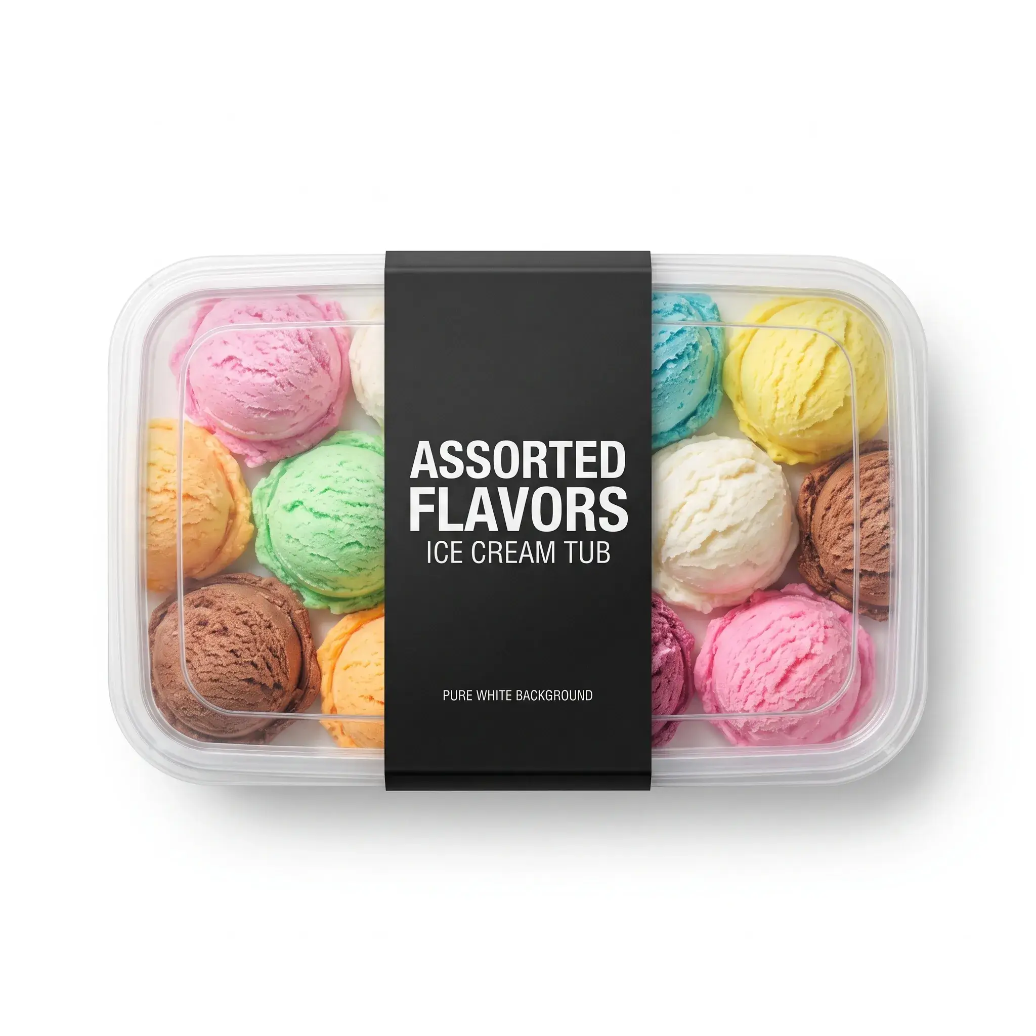 Assorted Flavors Ice Cream Tub
