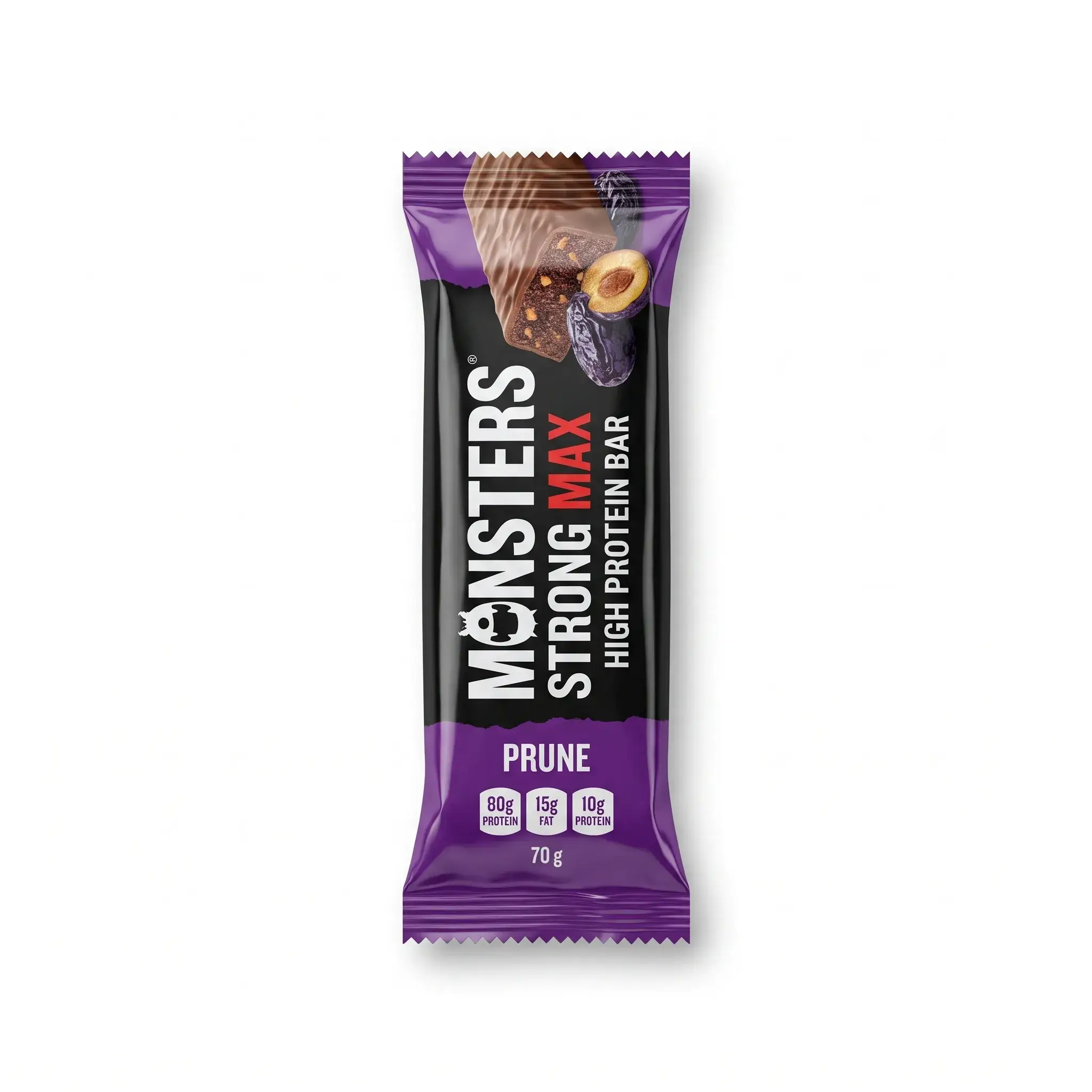 Monsters Strong Max High Protein Bar - Prune