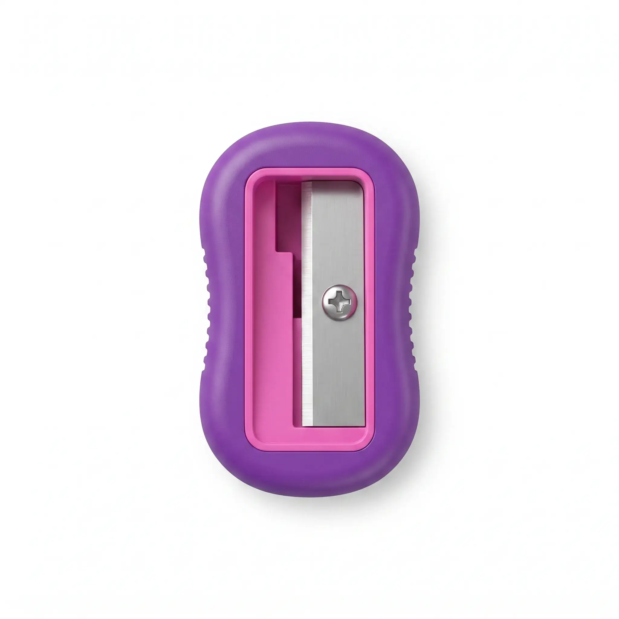 Single Hole Plastic Pencil Sharpener - Purple