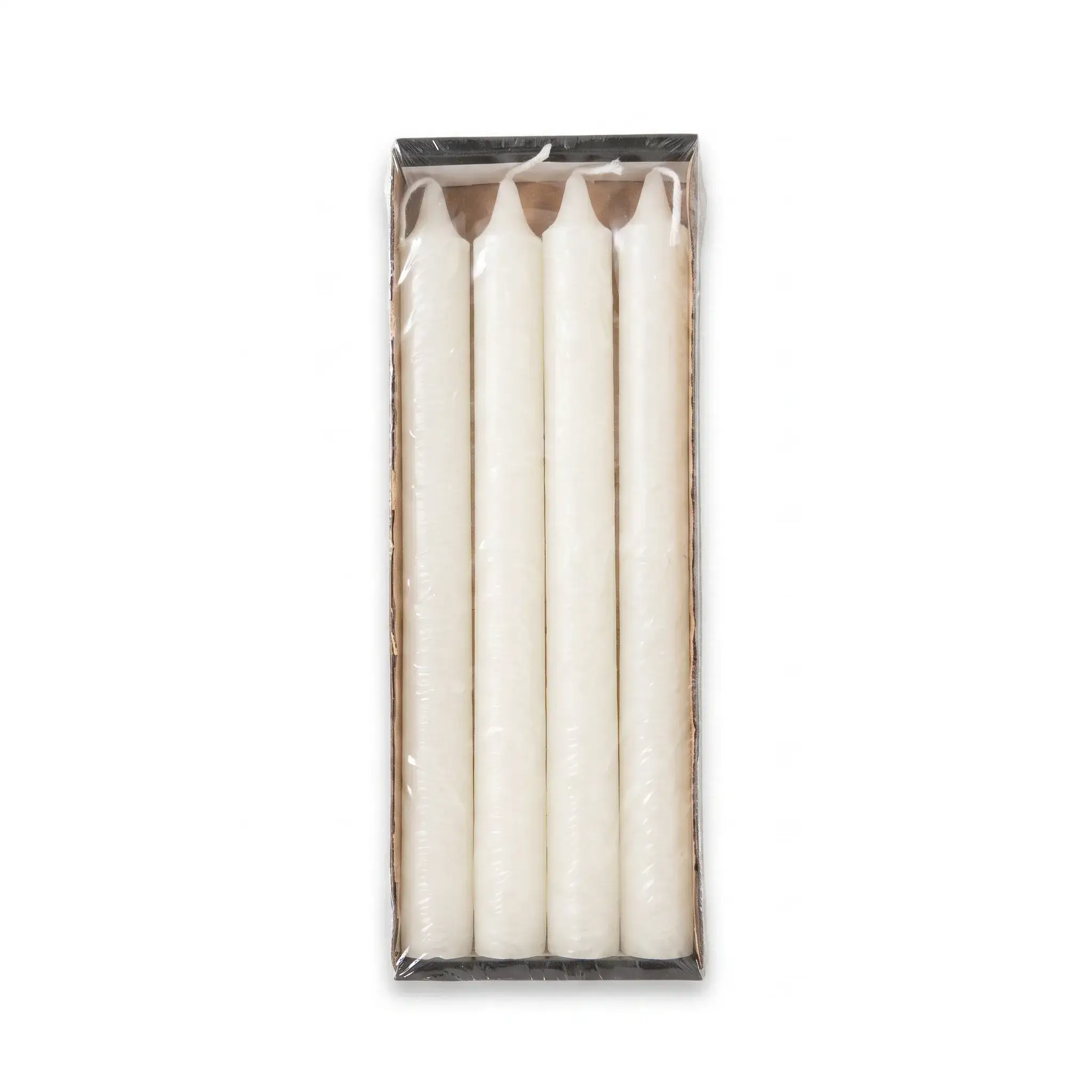 White Taper Candles - 4 Pieces