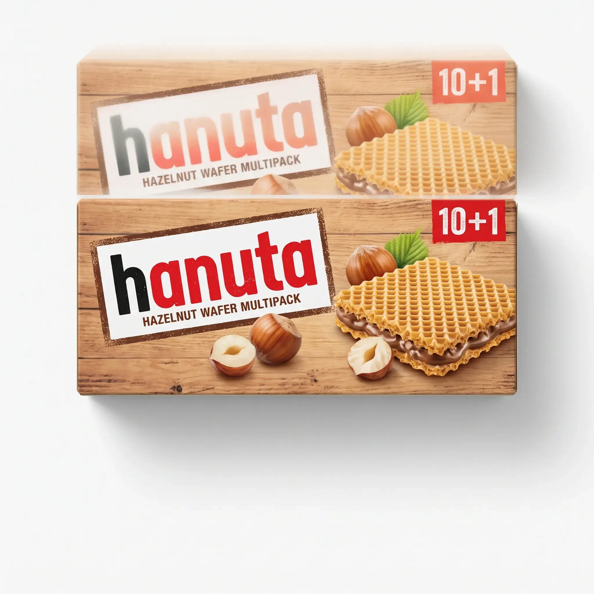 Hanuta Hazelnut Wafer Multipack (10+1 Pieces)