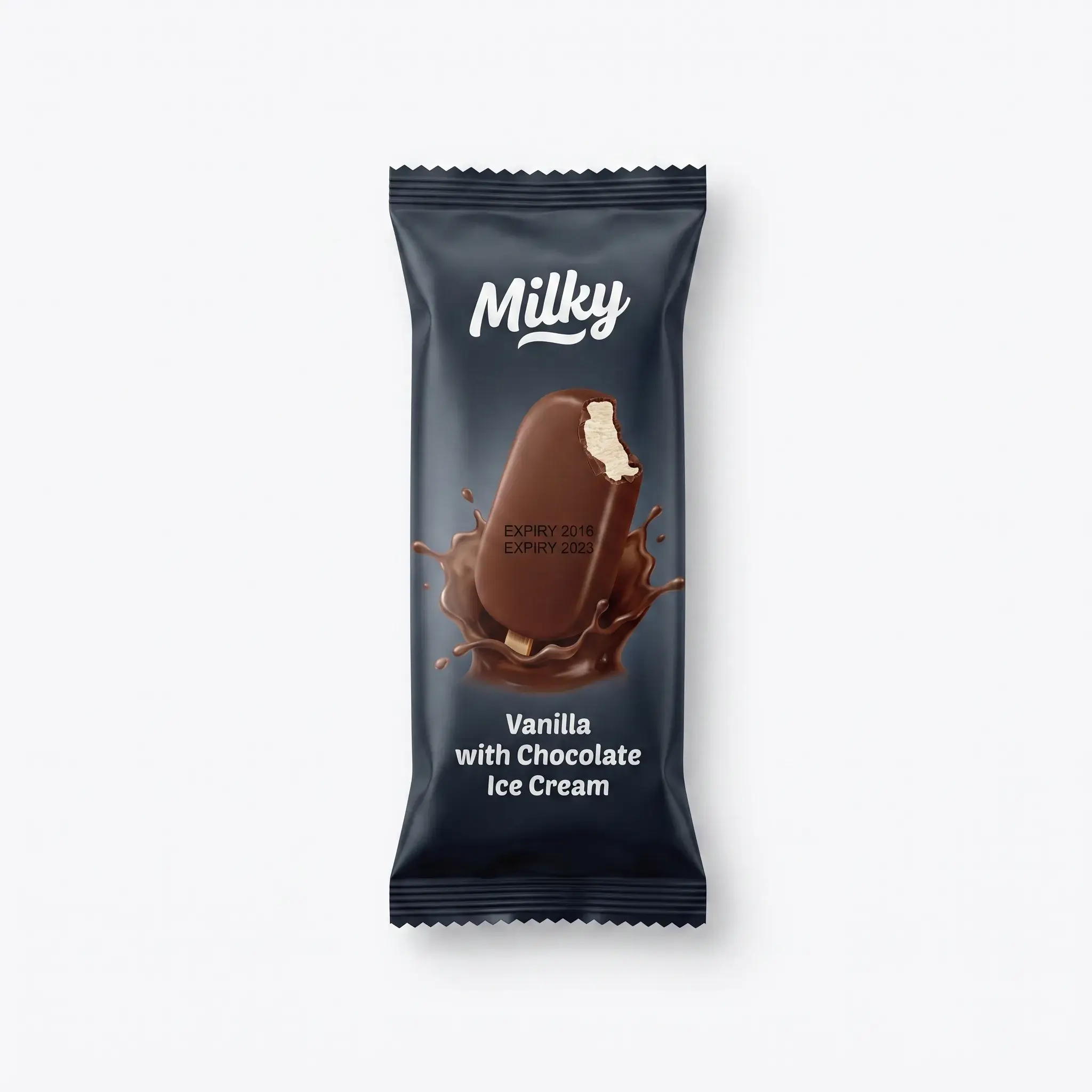 Milky Vanilla with Chocolate Ice Cream Bar (24 pcs)
