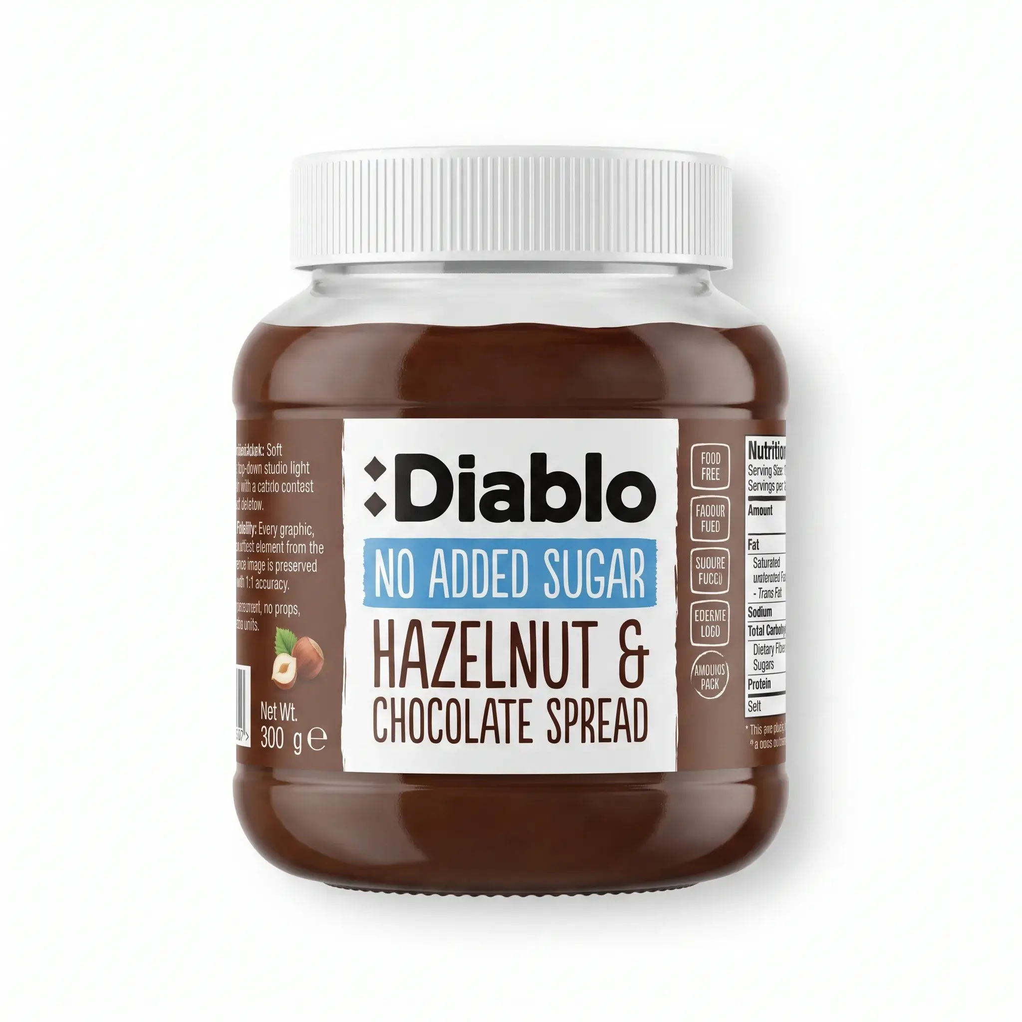 Diablo No Added Sugar Hazelnut & Chocolate Spread