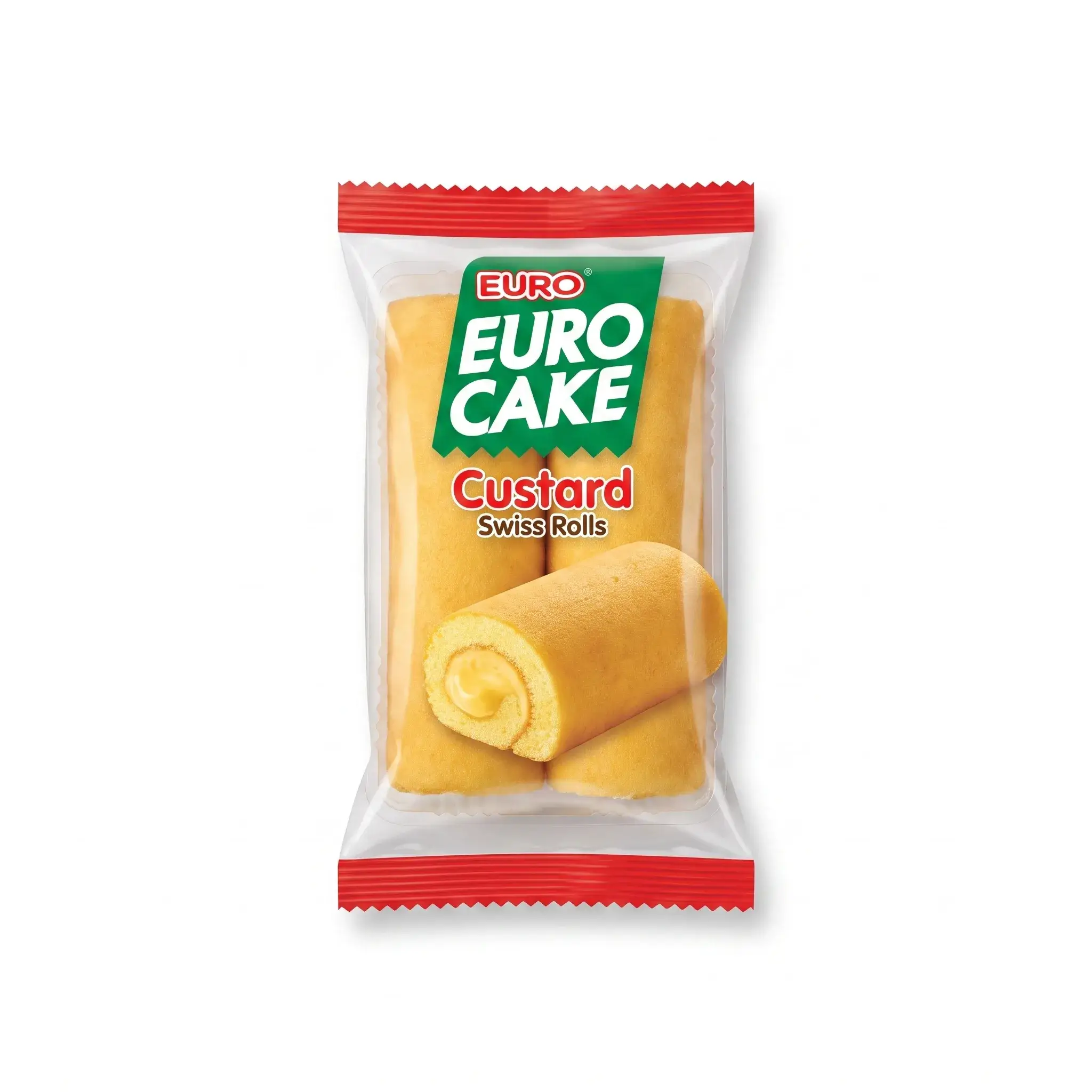Euro Cake Custard Swiss Rolls