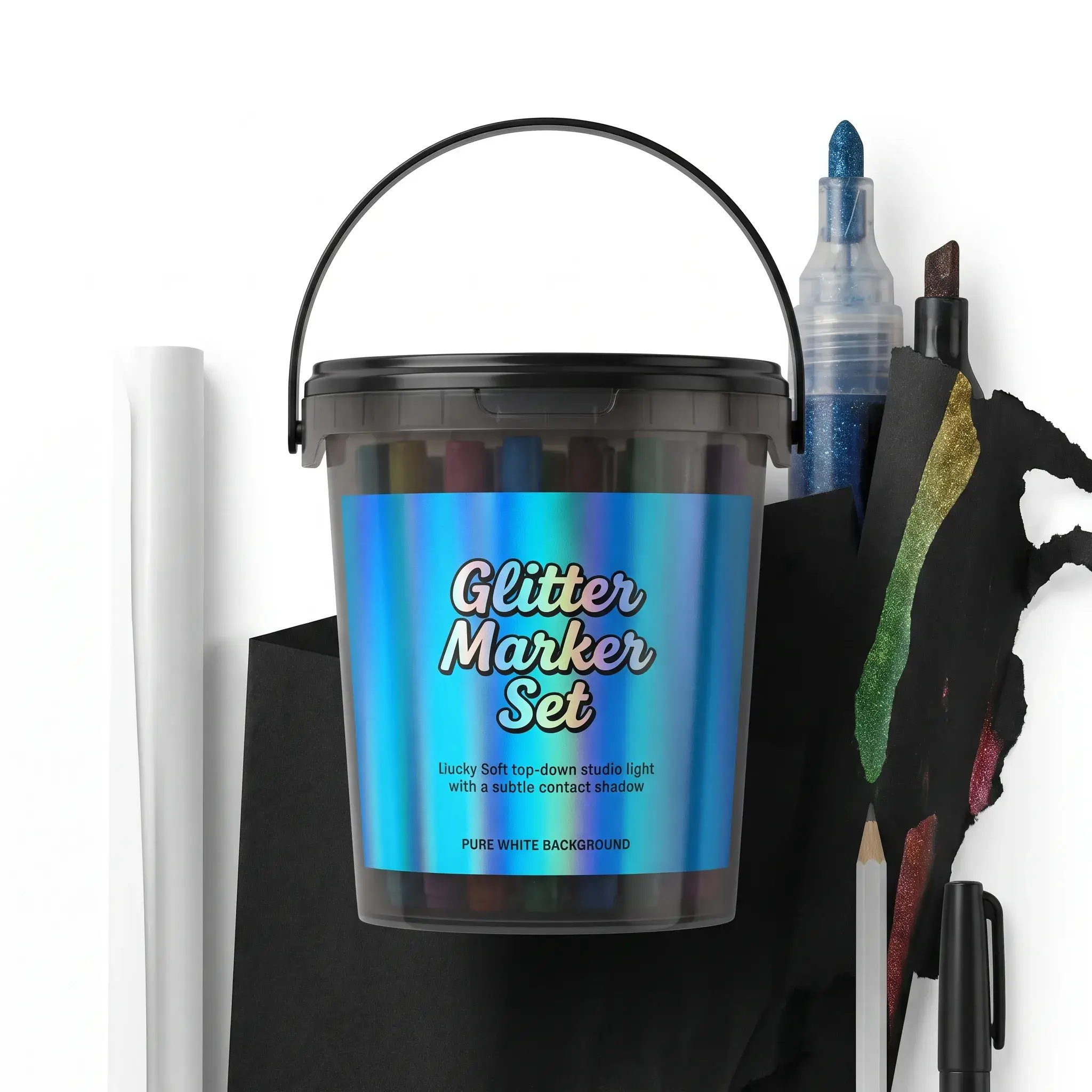 Glitter Marker Set in Cup