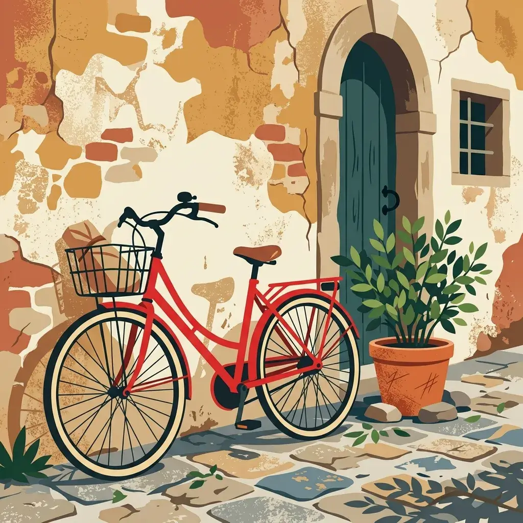 Bicycle in the Illustration style