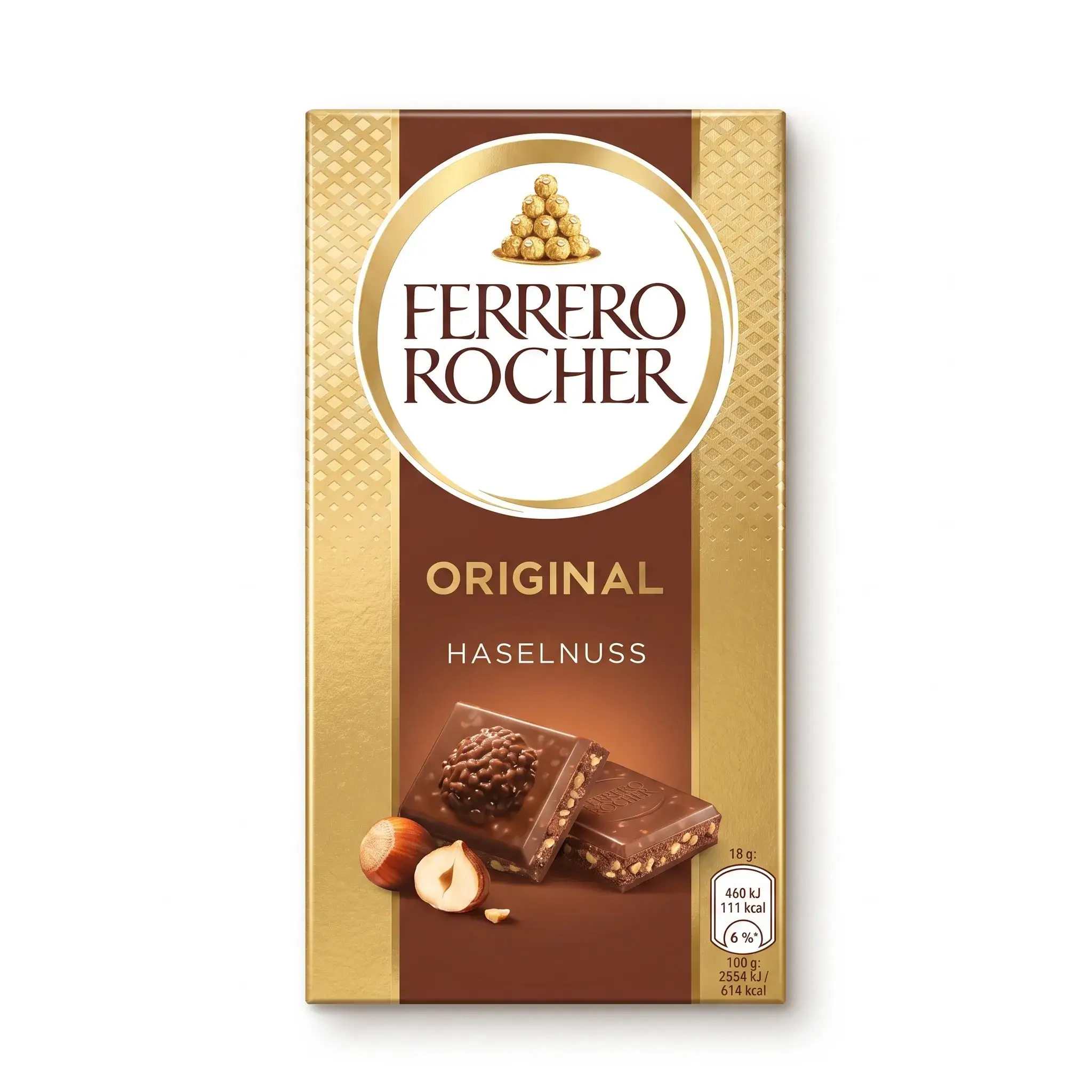 Ferrero Rocher Original Hazelnut Milk Chocolate Bar