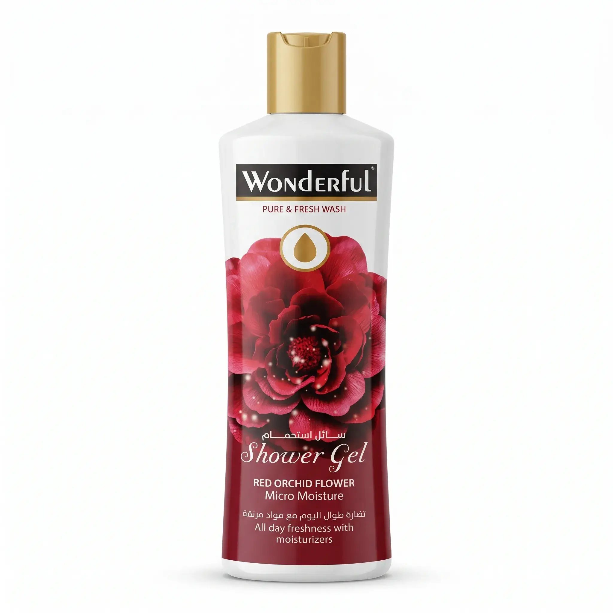 Wonderful Red Orchid Flower Shower Gel