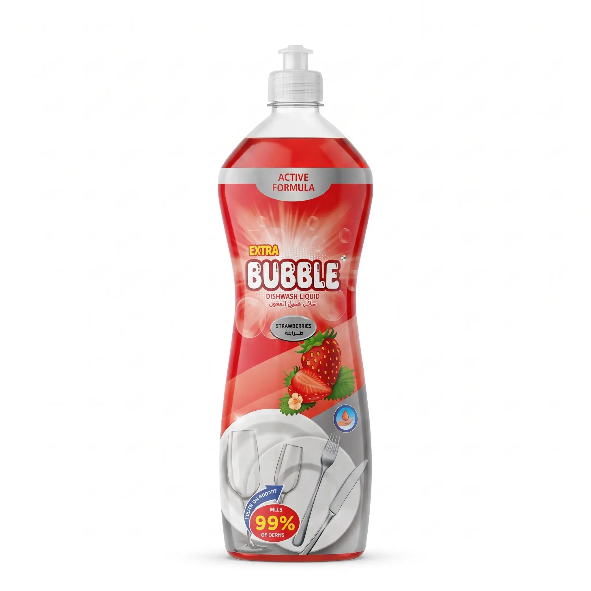 Extra Bubble Strawberry Dishwash Liquid