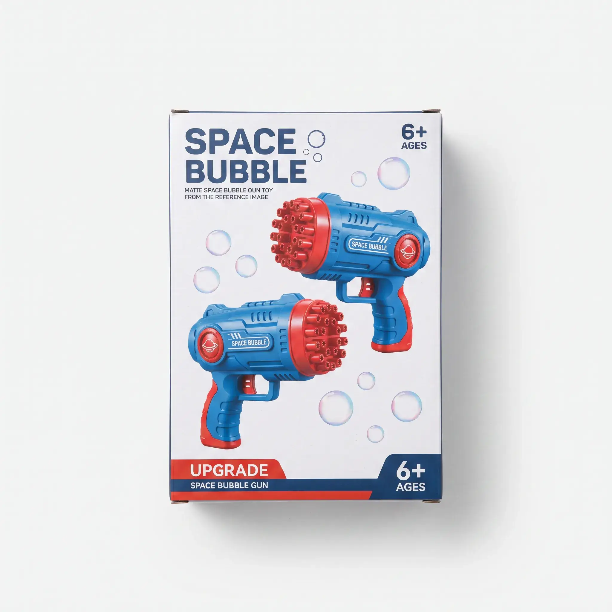 Space Bubble Gun Toy with Cool Lighting (4 pcs)