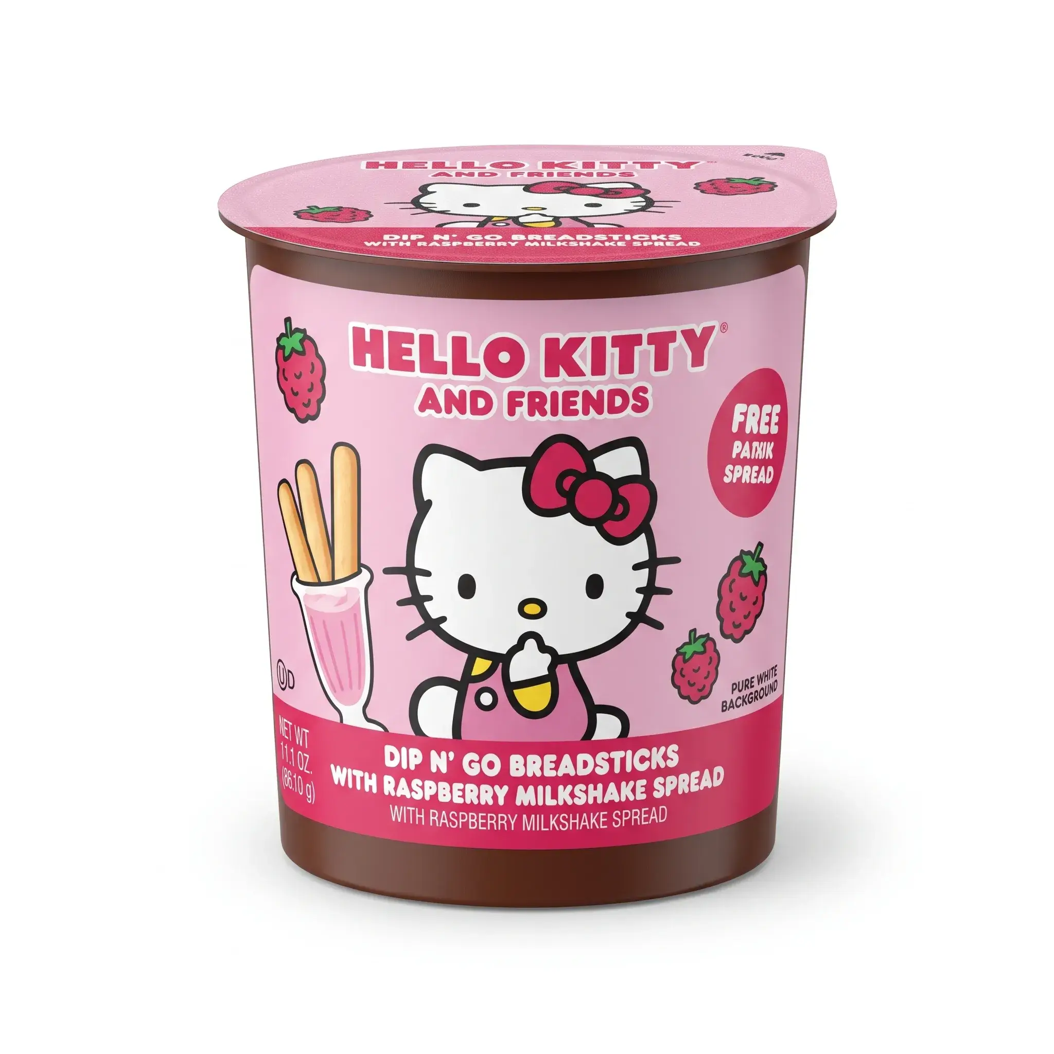 Hello Kitty and Friends Dip N' Go Breadsticks with Raspberry Milkshake Spread