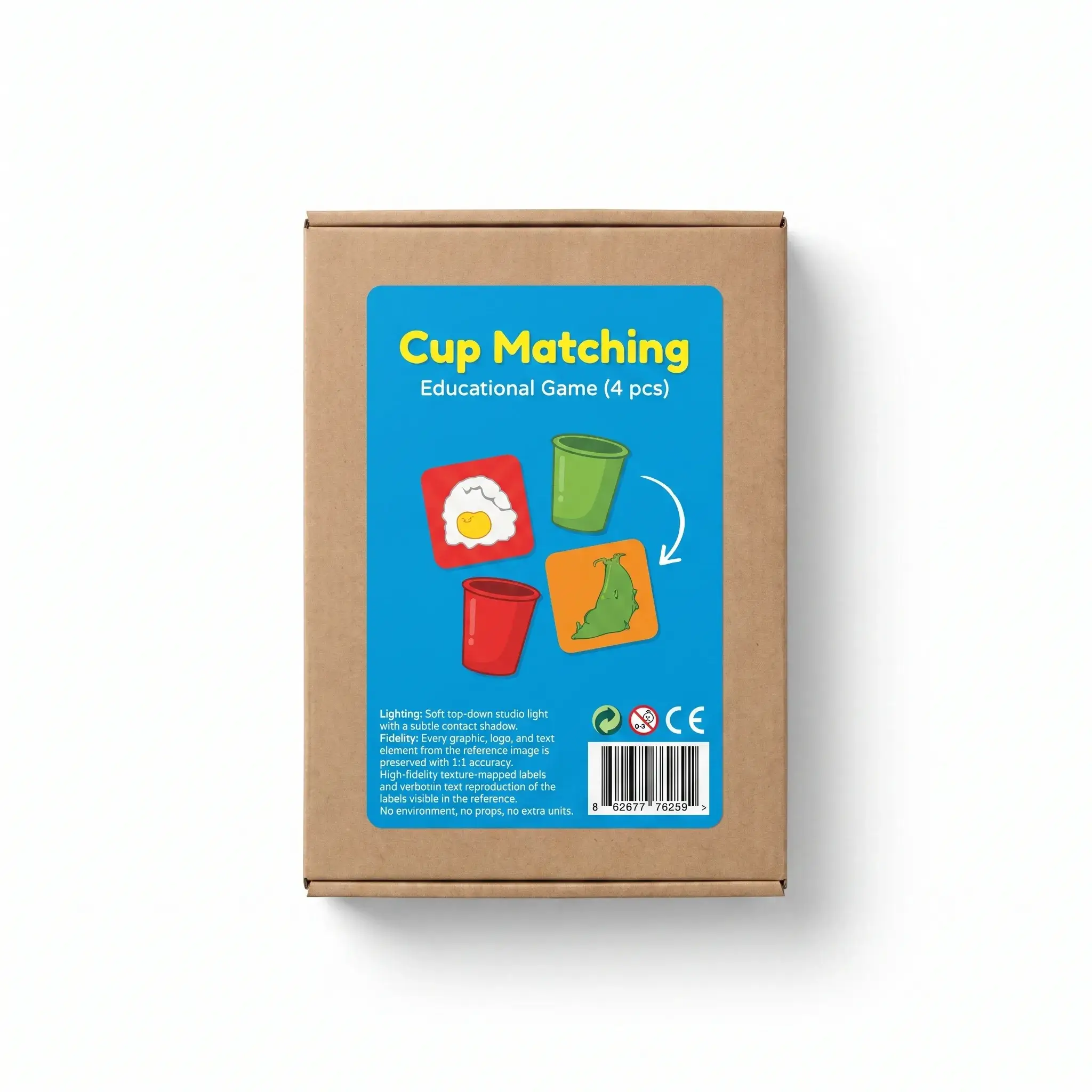 Cup Matching Educational Game (4 pcs)