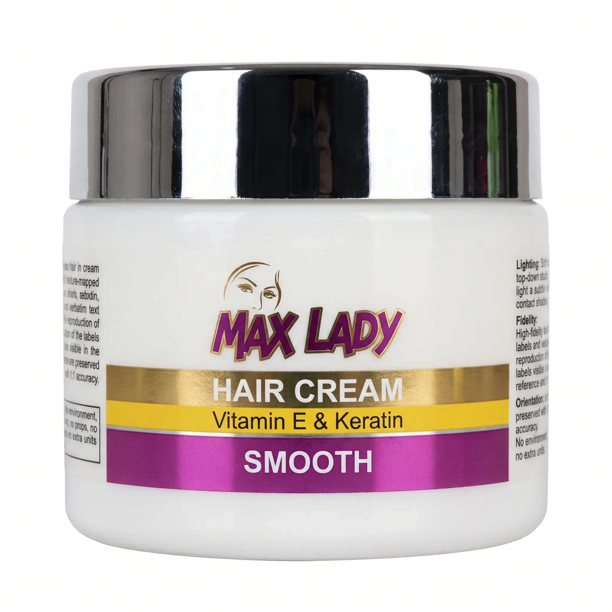 Max Lady Hair Cream Vitamin E & Keratin Smooth