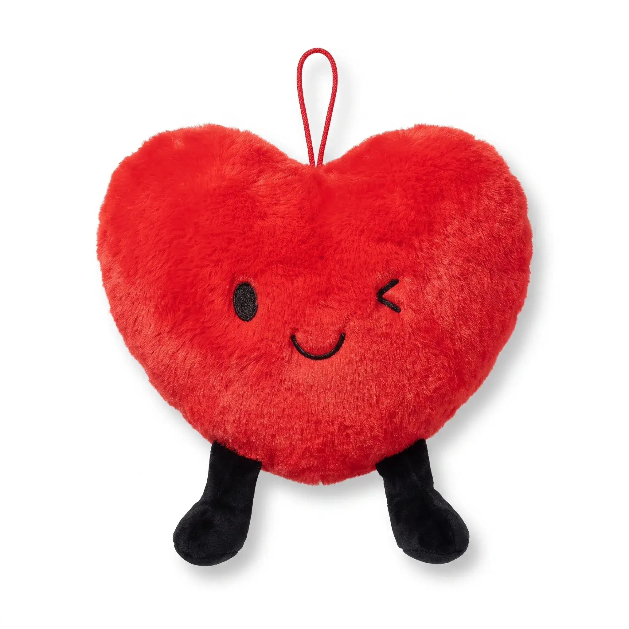 Winking Heart Plush Toy Pillow