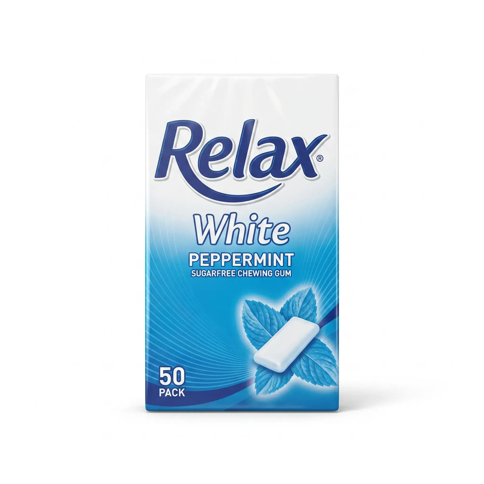 Relax White Peppermint Sugarfree Chewing Gum