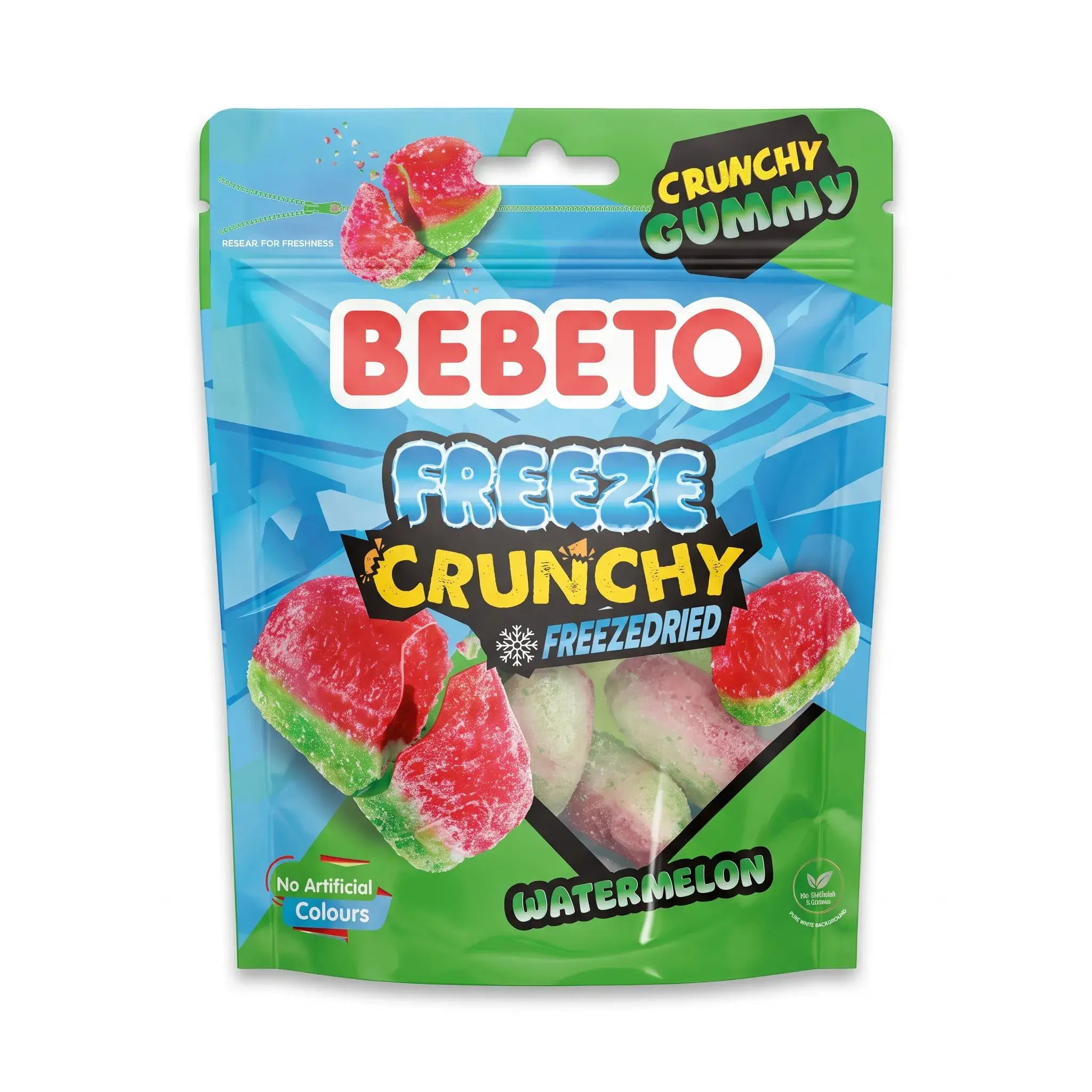 Bebeto Freeze Crunchy Watermelon Freeze Dried Gummy