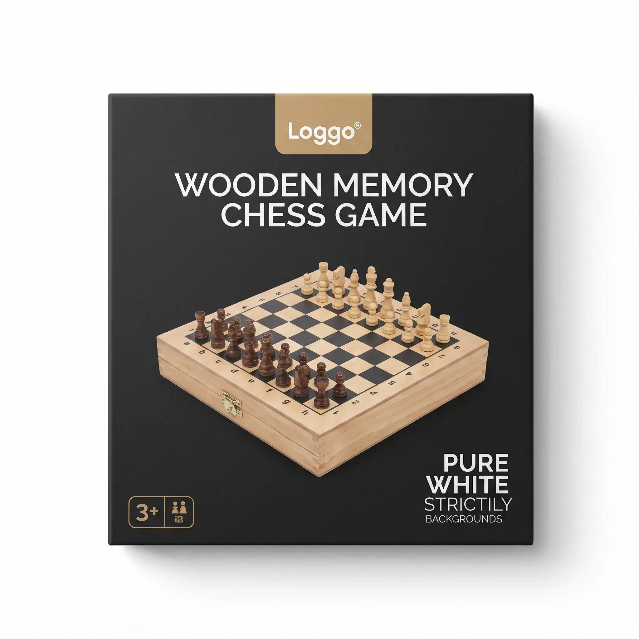 Wooden Memory Chess Game (4 pcs)