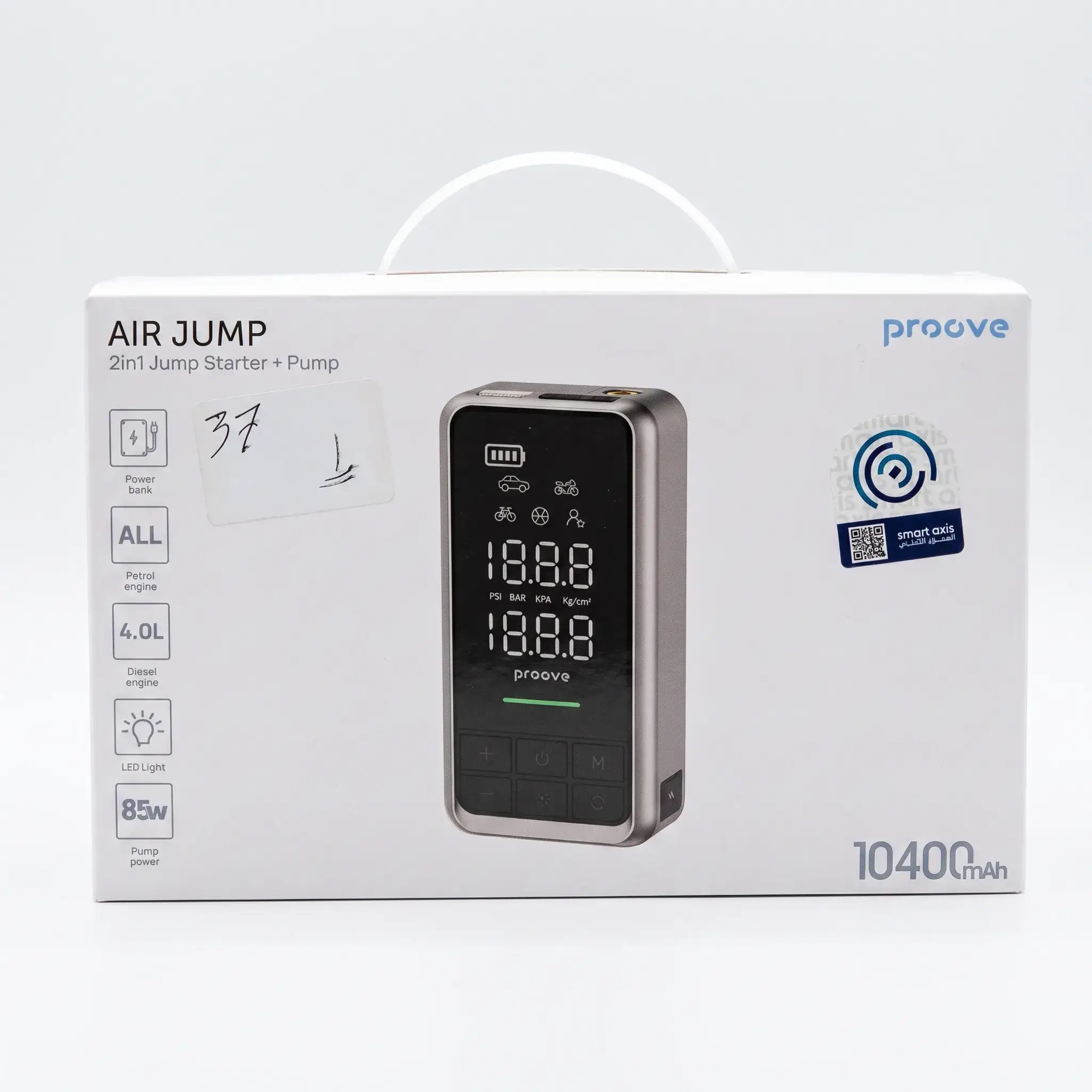Proove Air Jump 2-in-1 Jump Starter and Air Pump (10400mAh)