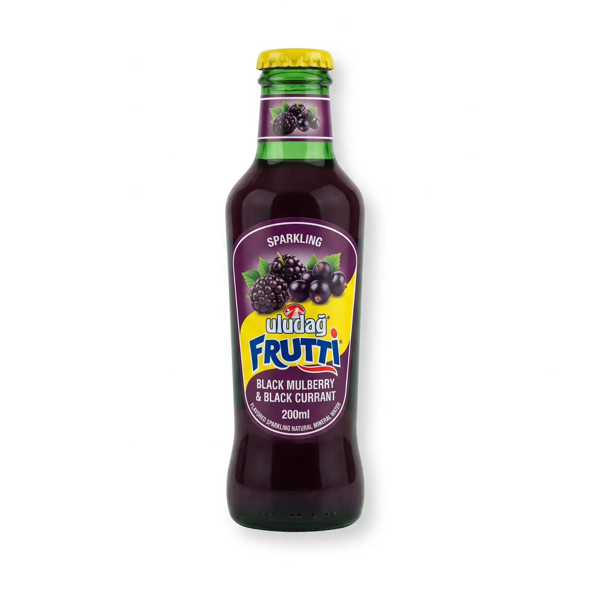Uludağ Frutti Black Mulberry & Black Currant Flavored Sparkling Natural Mineral Water