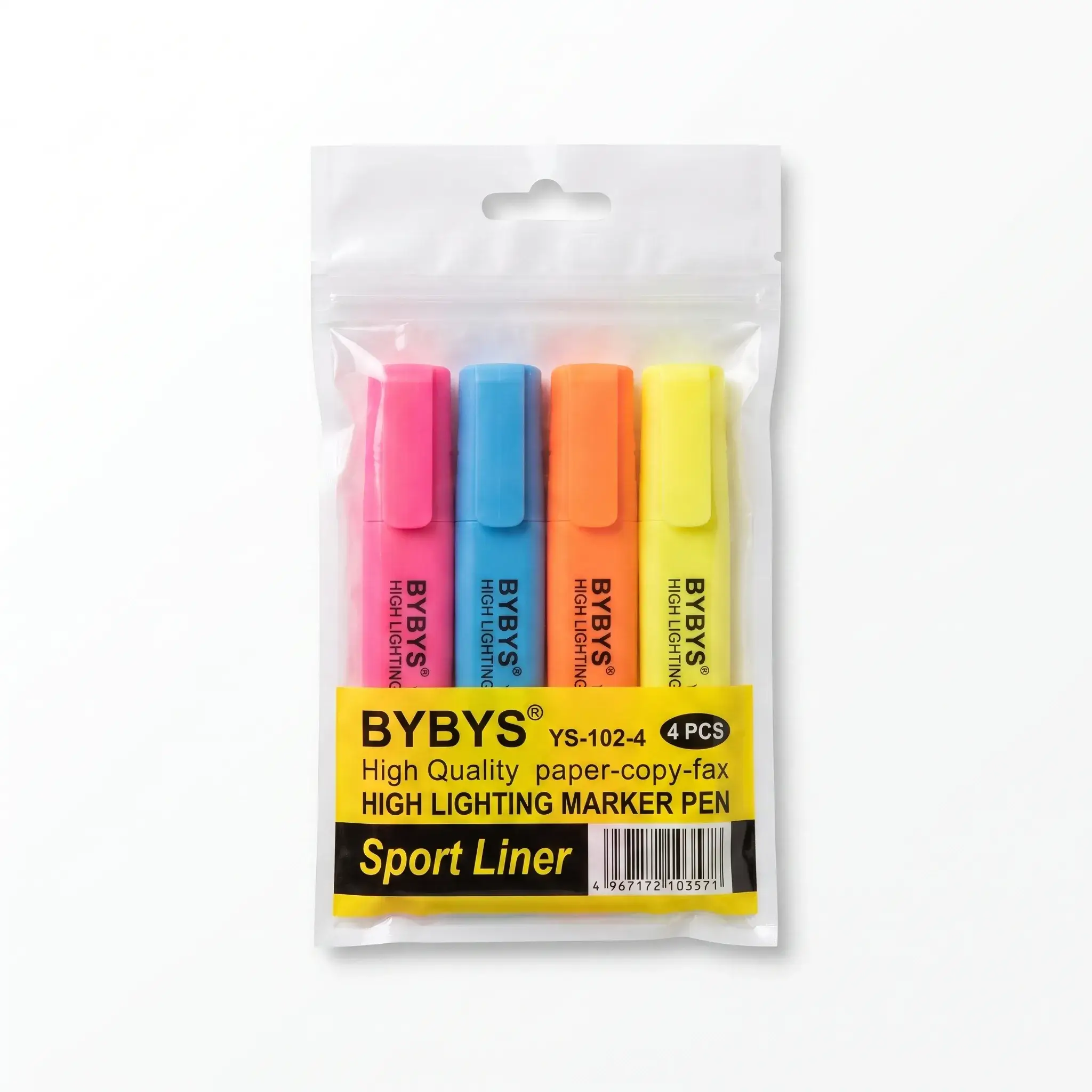 BYBYS Sport Liner Highlighting Marker Pens - 4 Pieces