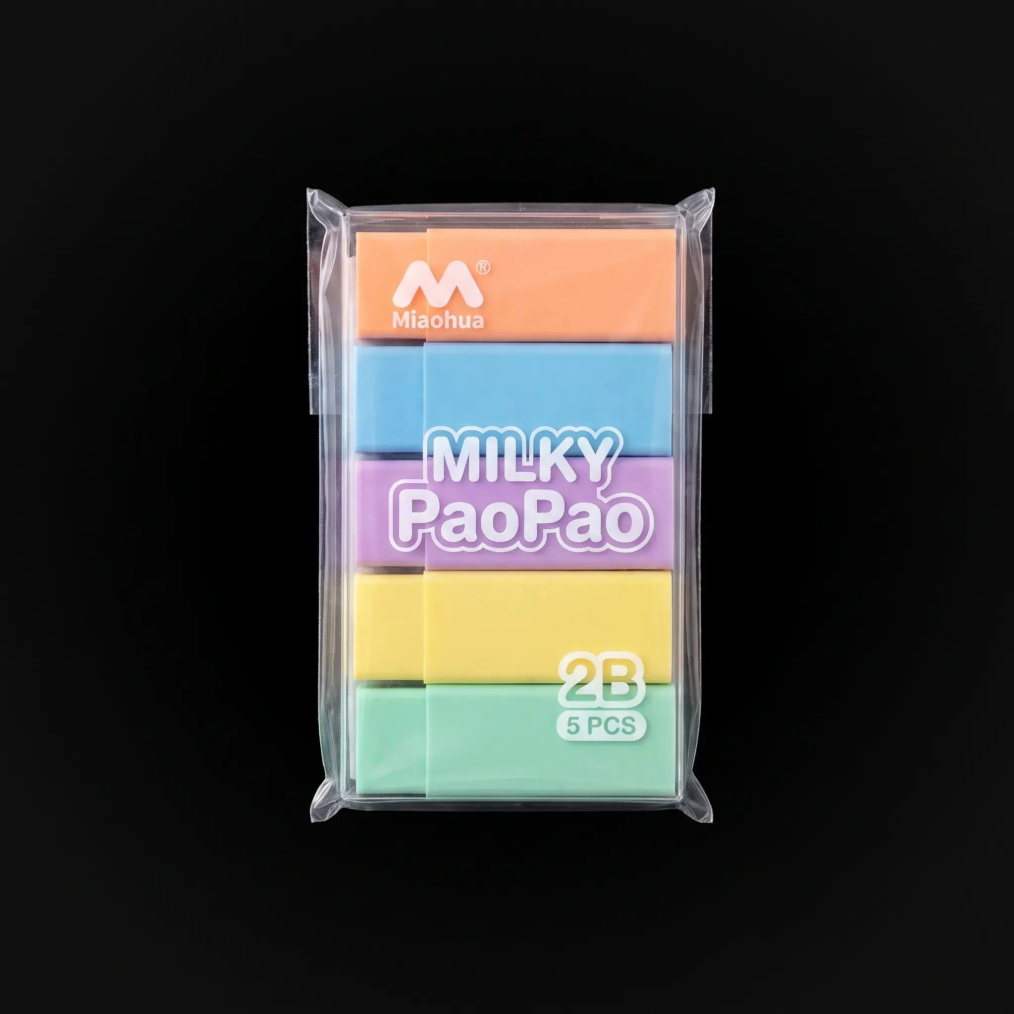 Miaohua Milky PaoPao 2B Erasers (5 Pieces)