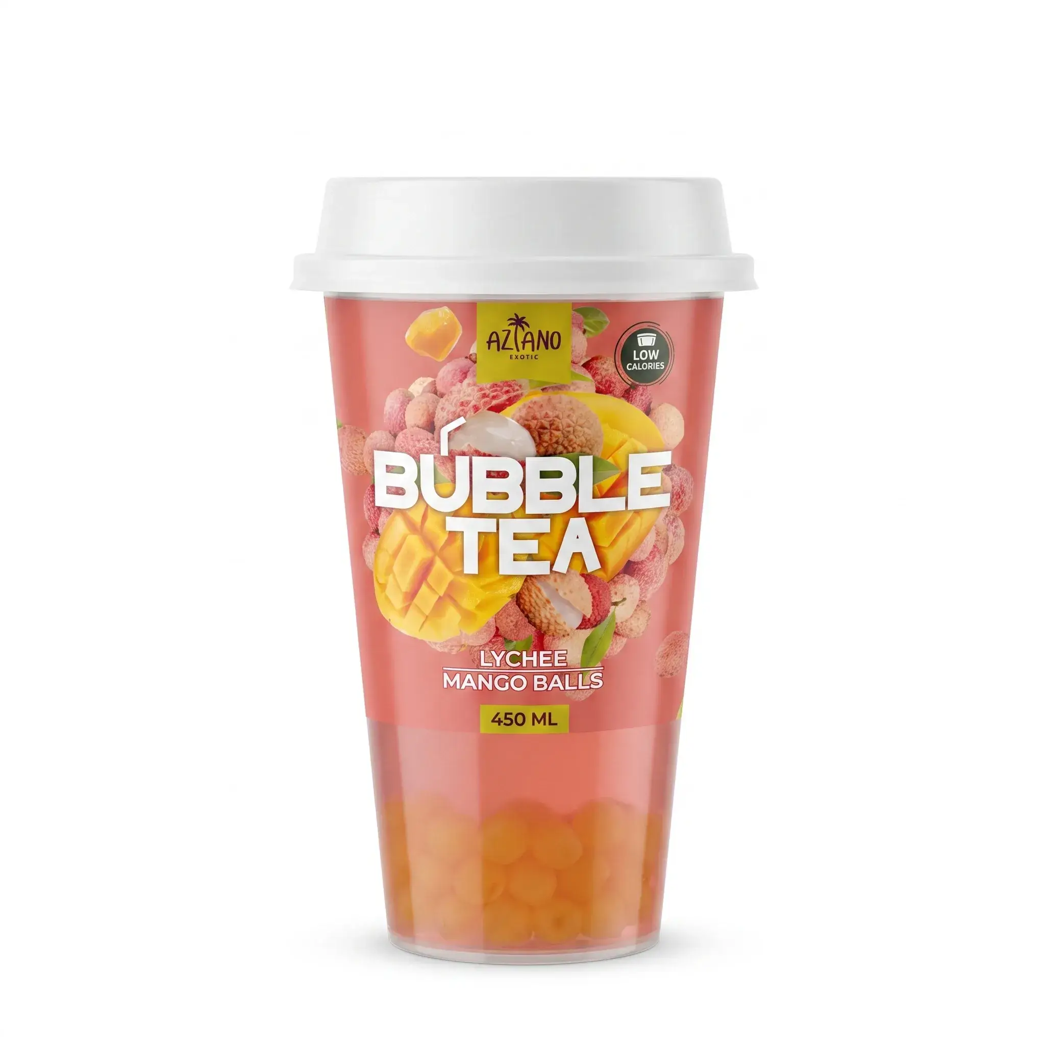 Aziano Bubble Tea Lychee Mango Balls