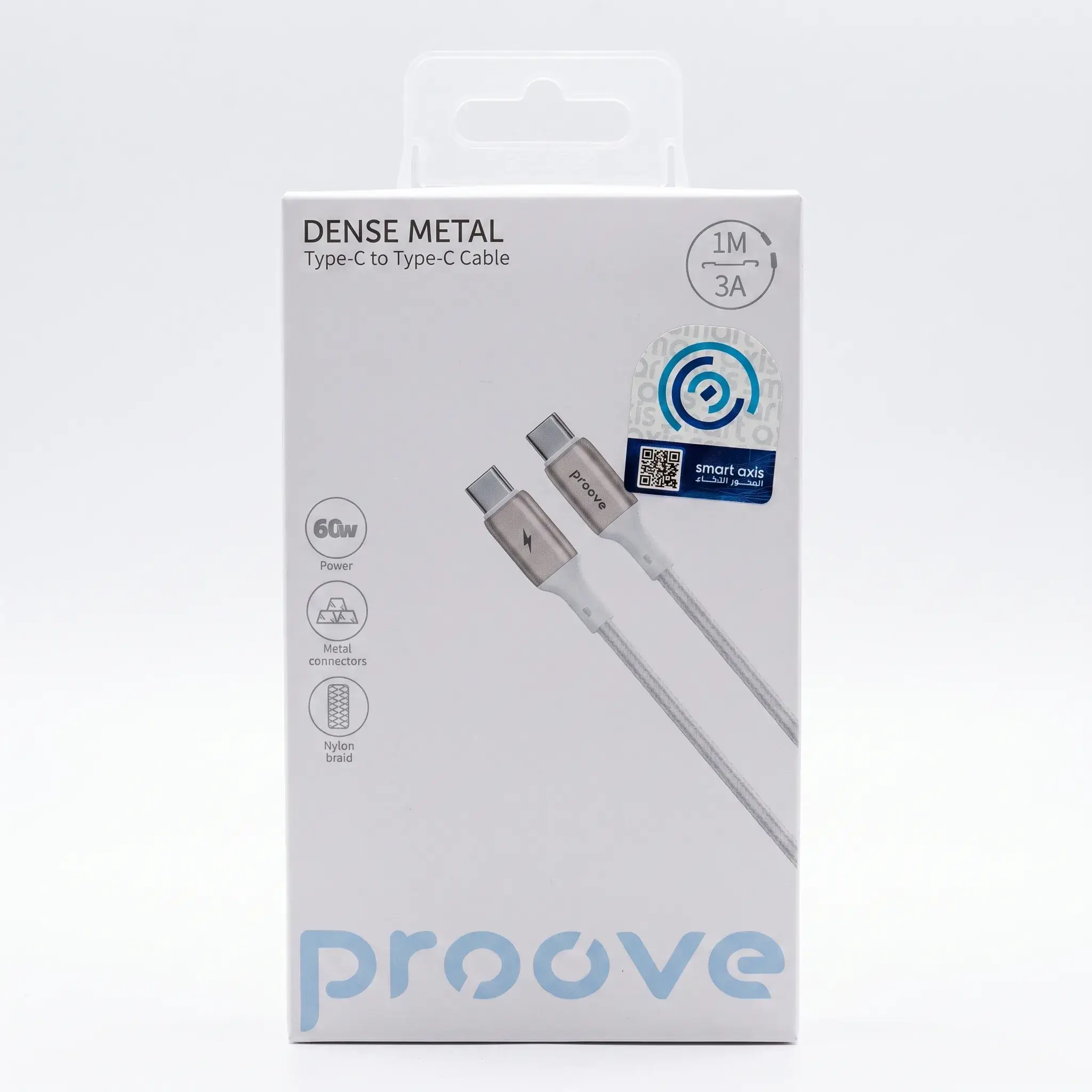 Proove Dense Metal Type-C to Type-C Cable 1m 60W