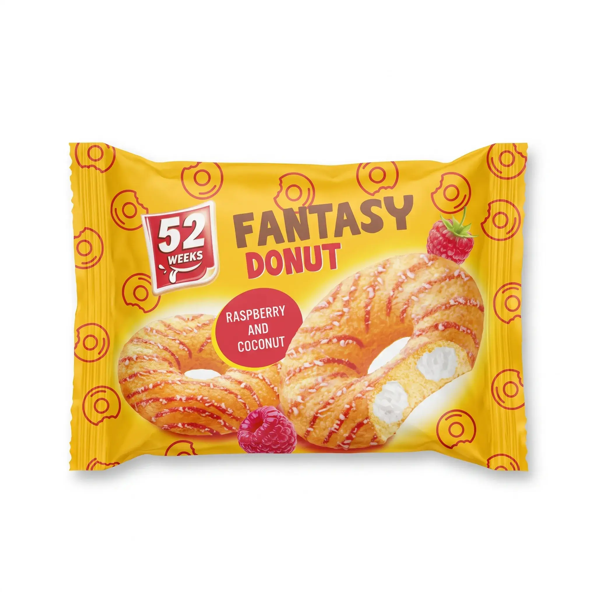 52 Weeks Fantasy Donut Raspberry and Coconut