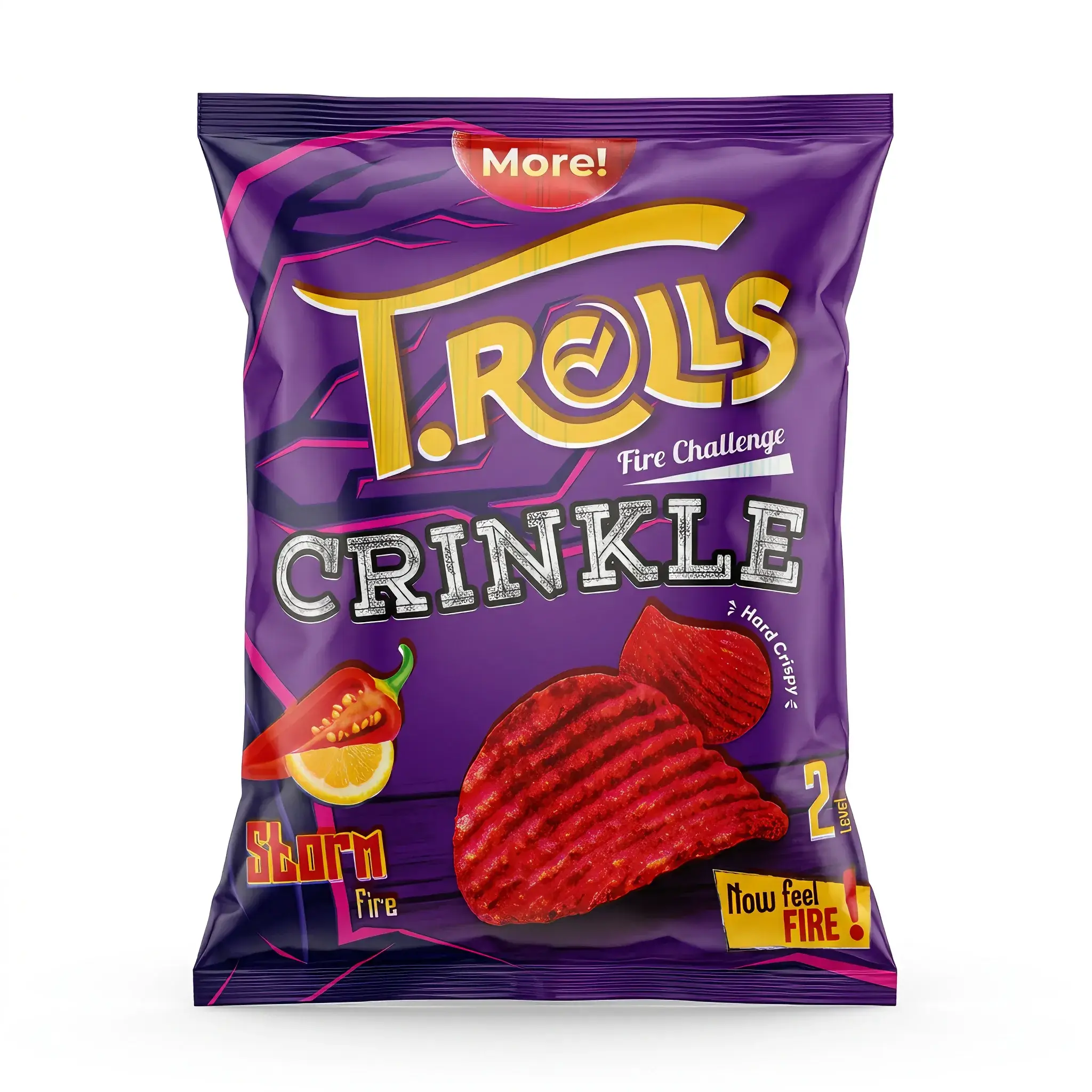 Trolls Crinkle Storm Fire Challenge Chips