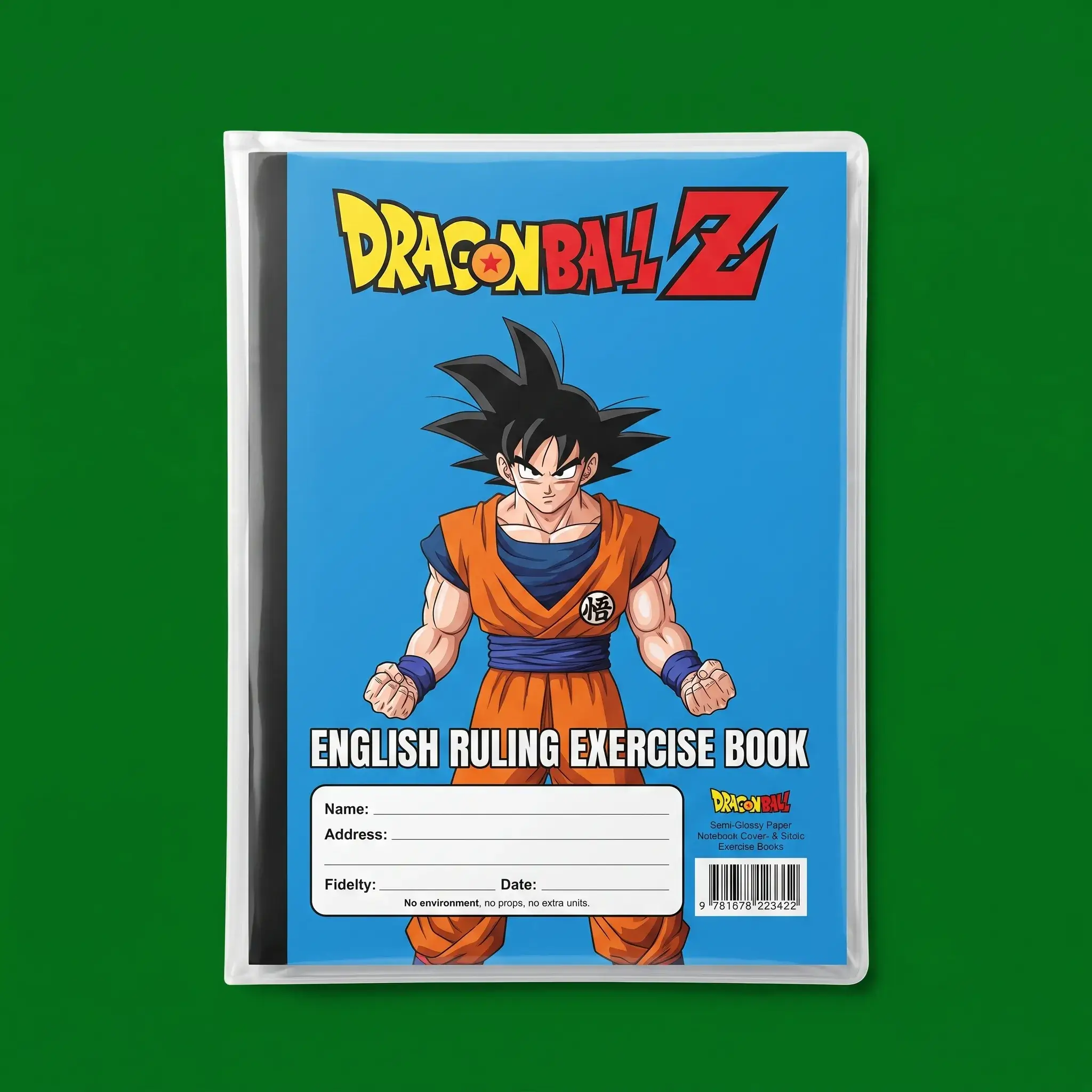 Dragon Ball Theme English Ruling Exercise Book