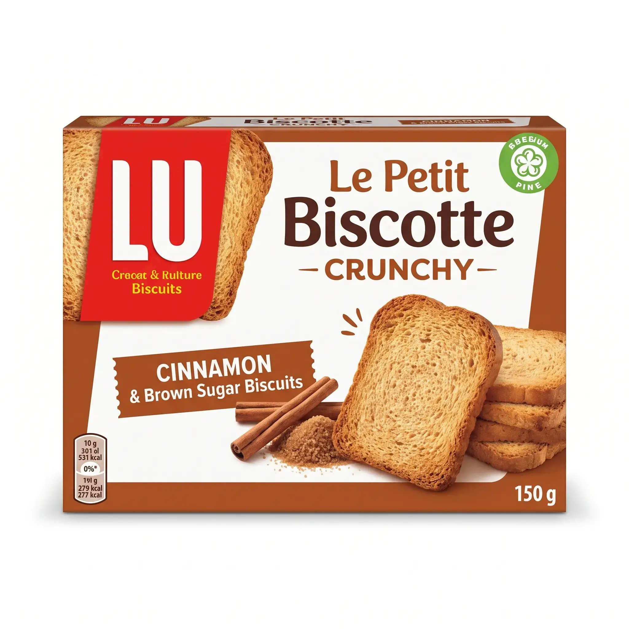 LU Le Petit Biscotte Crunchy Cinnamon & Brown Sugar Biscuits