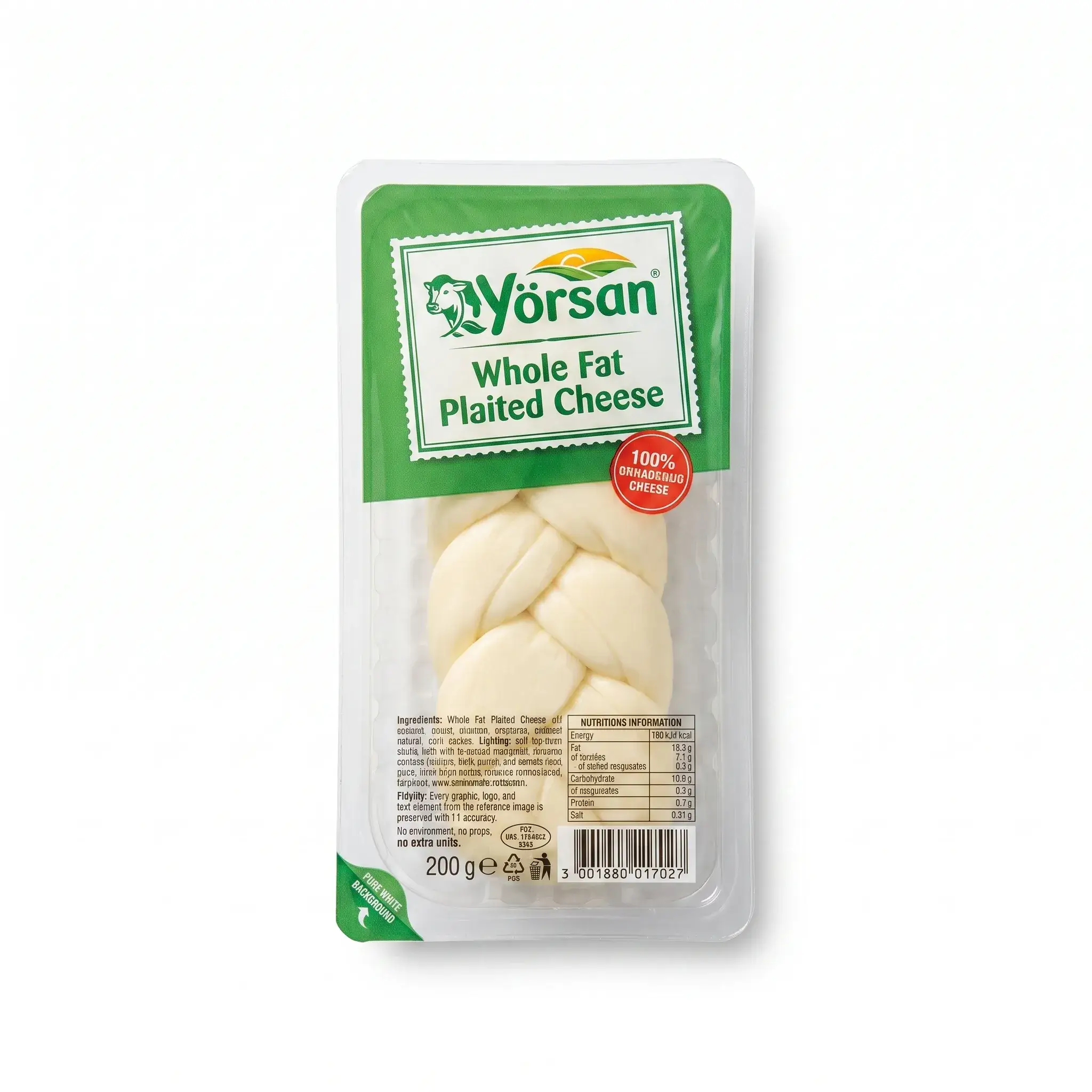 Yörsan Whole Fat Plaited Cheese