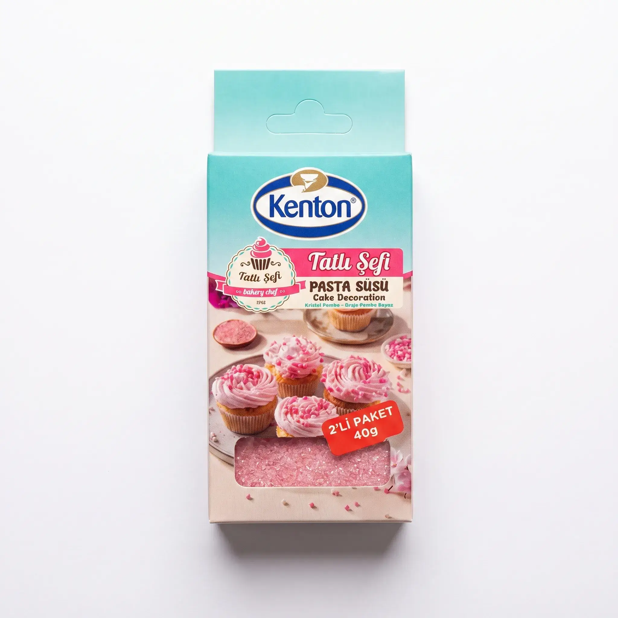 Kenton Tatlı Şefi Cake Decoration Pink & White 2-Pack